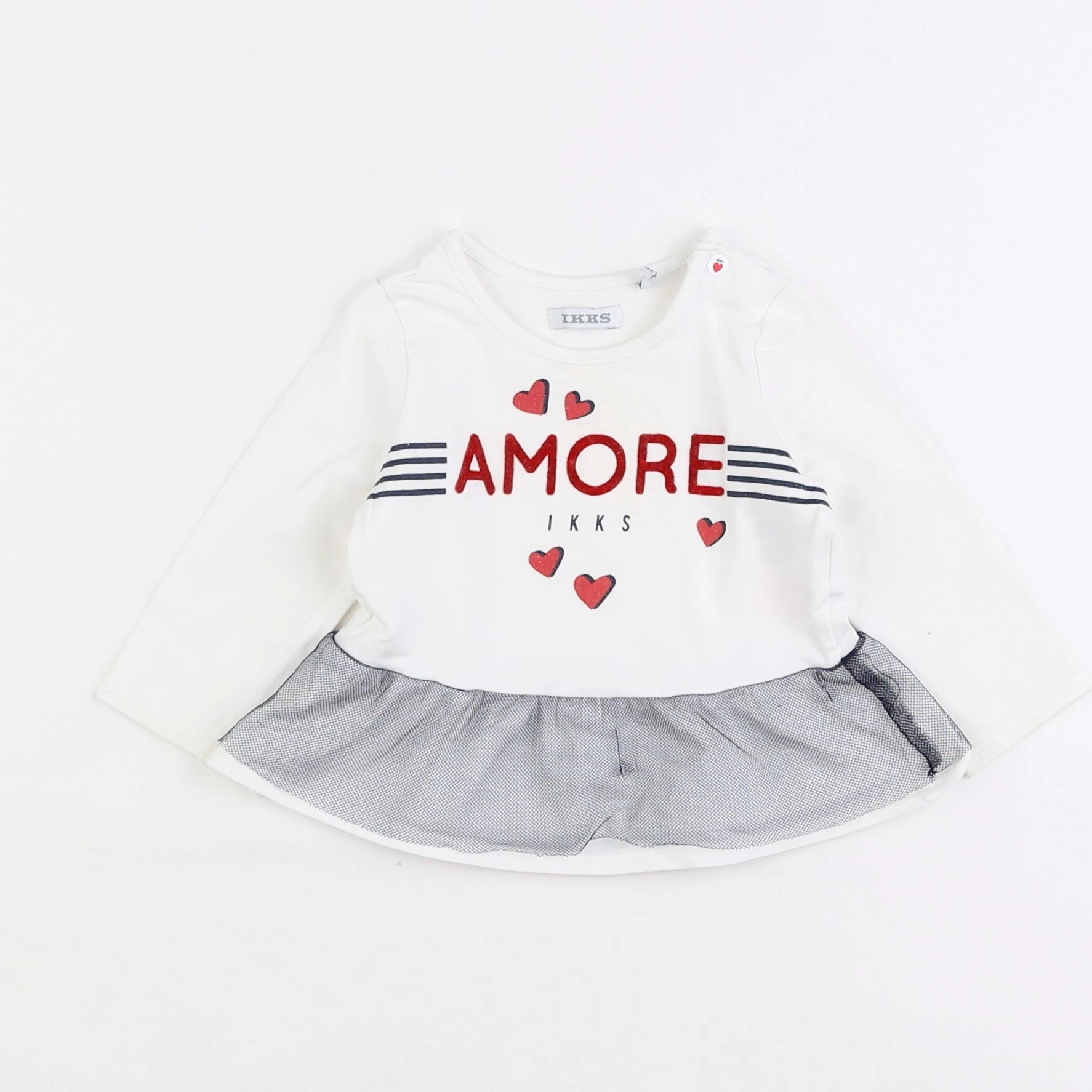 IKKS - tee-shirt blanc - 6 mois