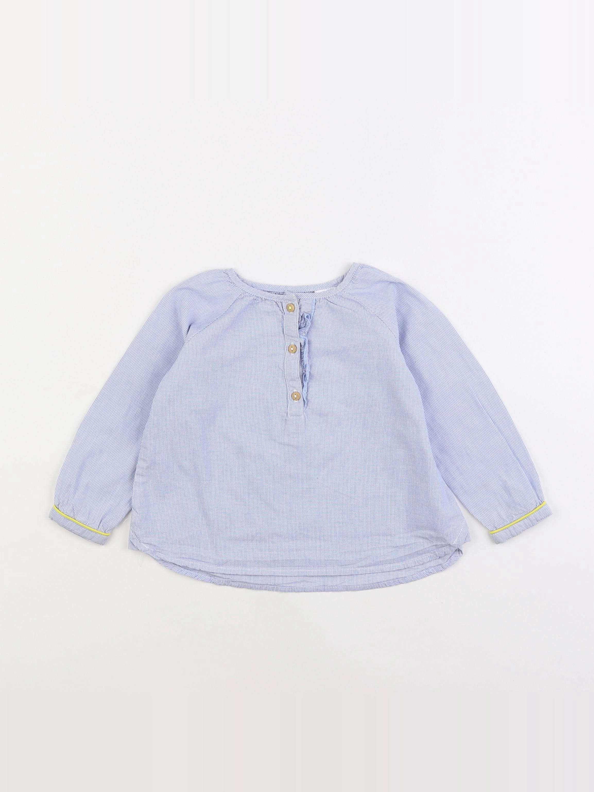 Zara - blouse bleu - 12/18 mois