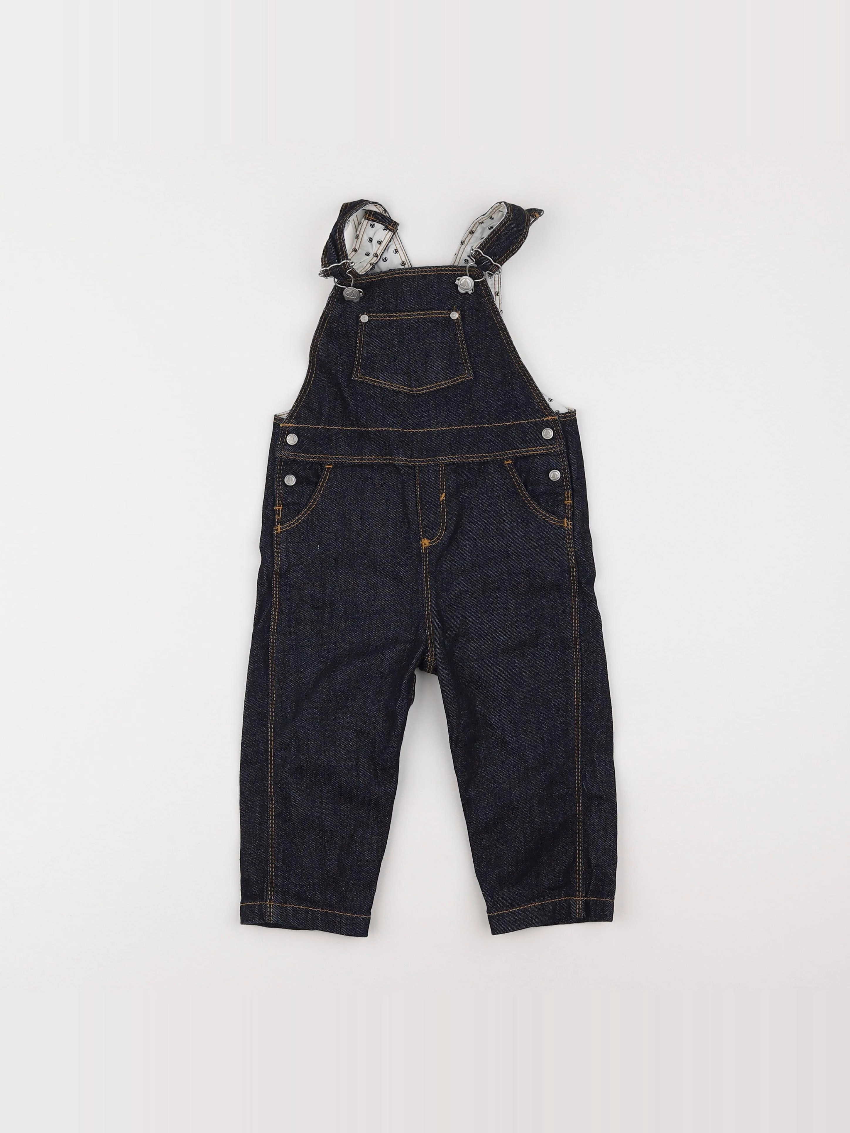Petit Bateau - salopette bleu - 12 mois
