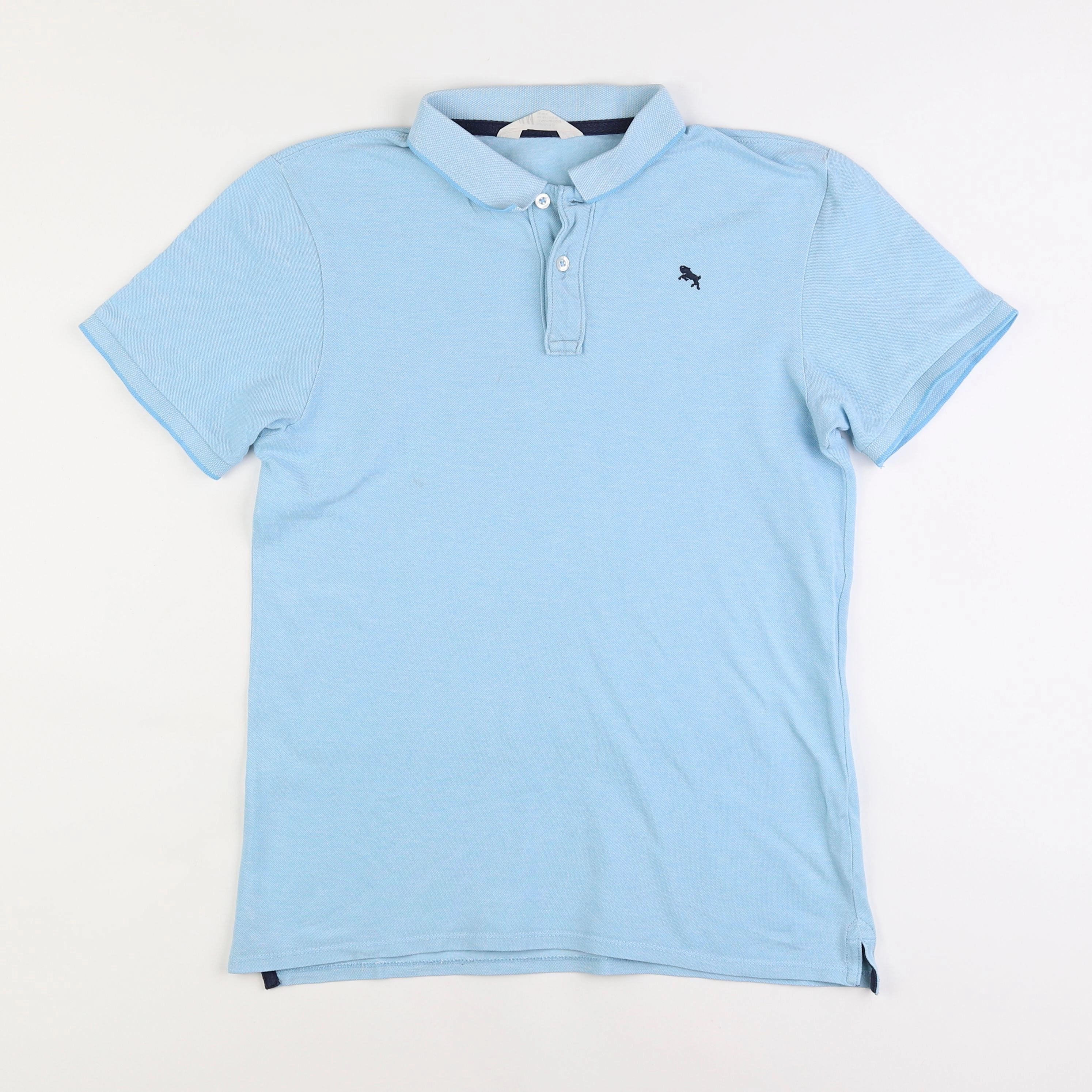 H&M - polo bleu - 14 ans