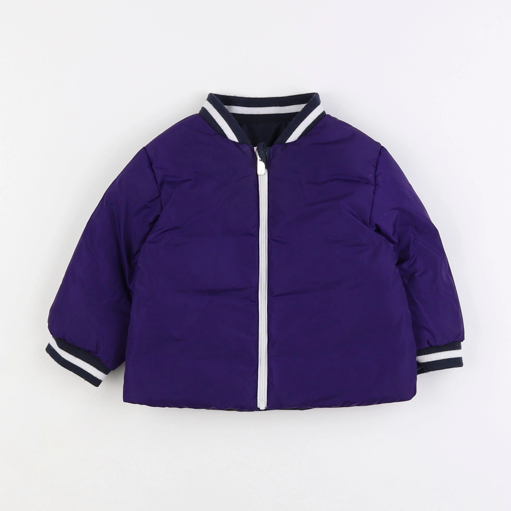 Jacadi - veste réversible violet - 12 mois