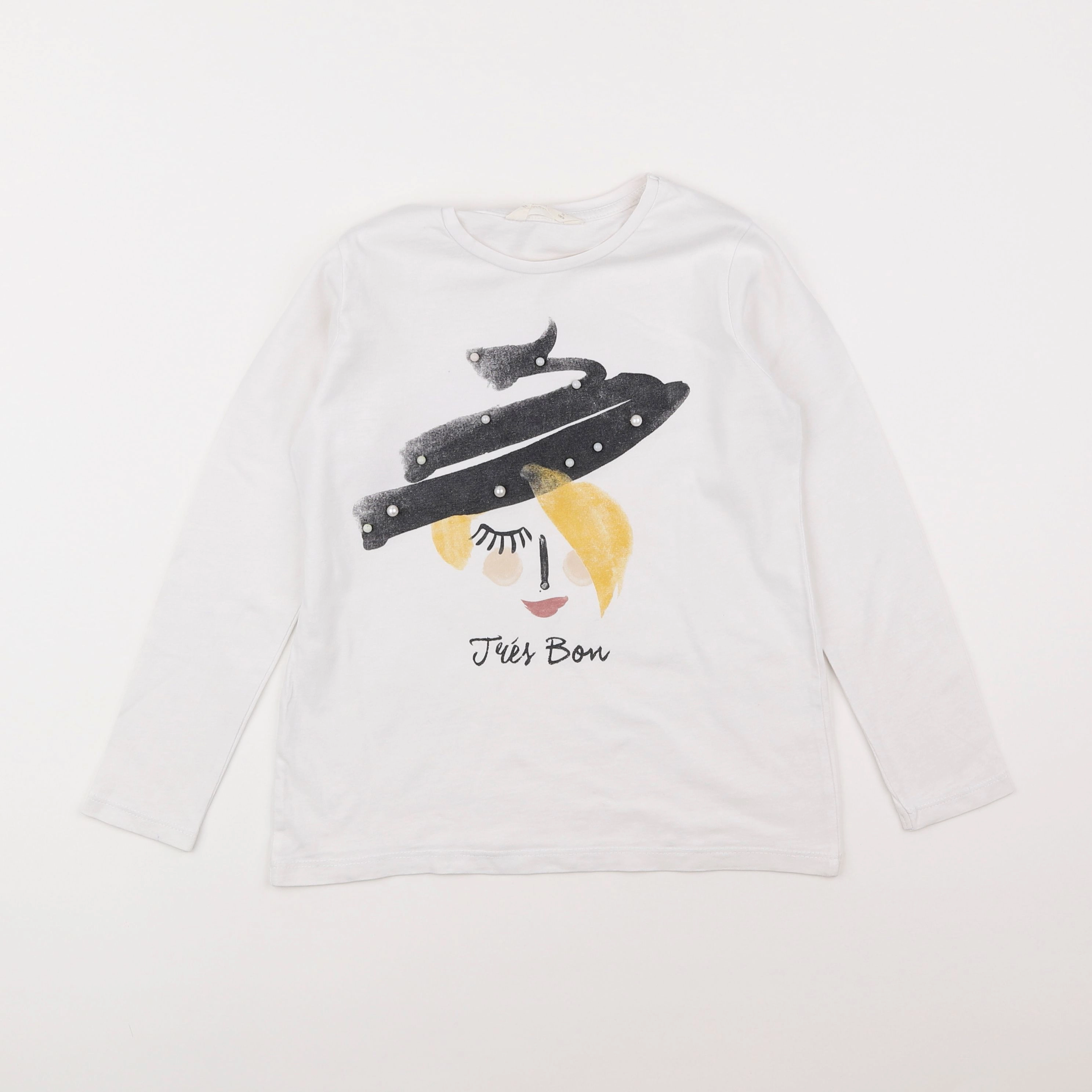 Mango - tee-shirt blanc - 7/8 ans