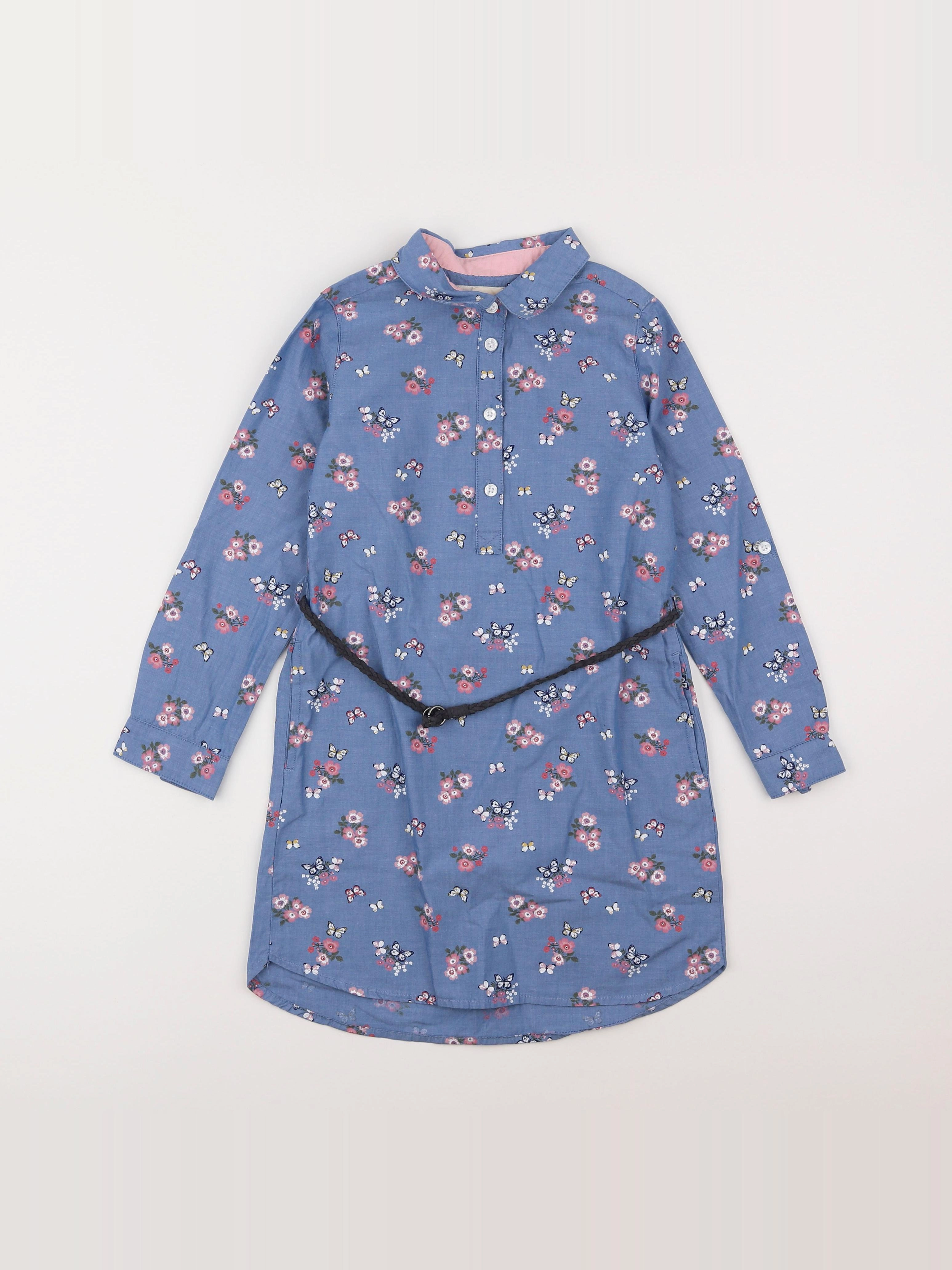 H&M - robe bleu - 5/6 ans
