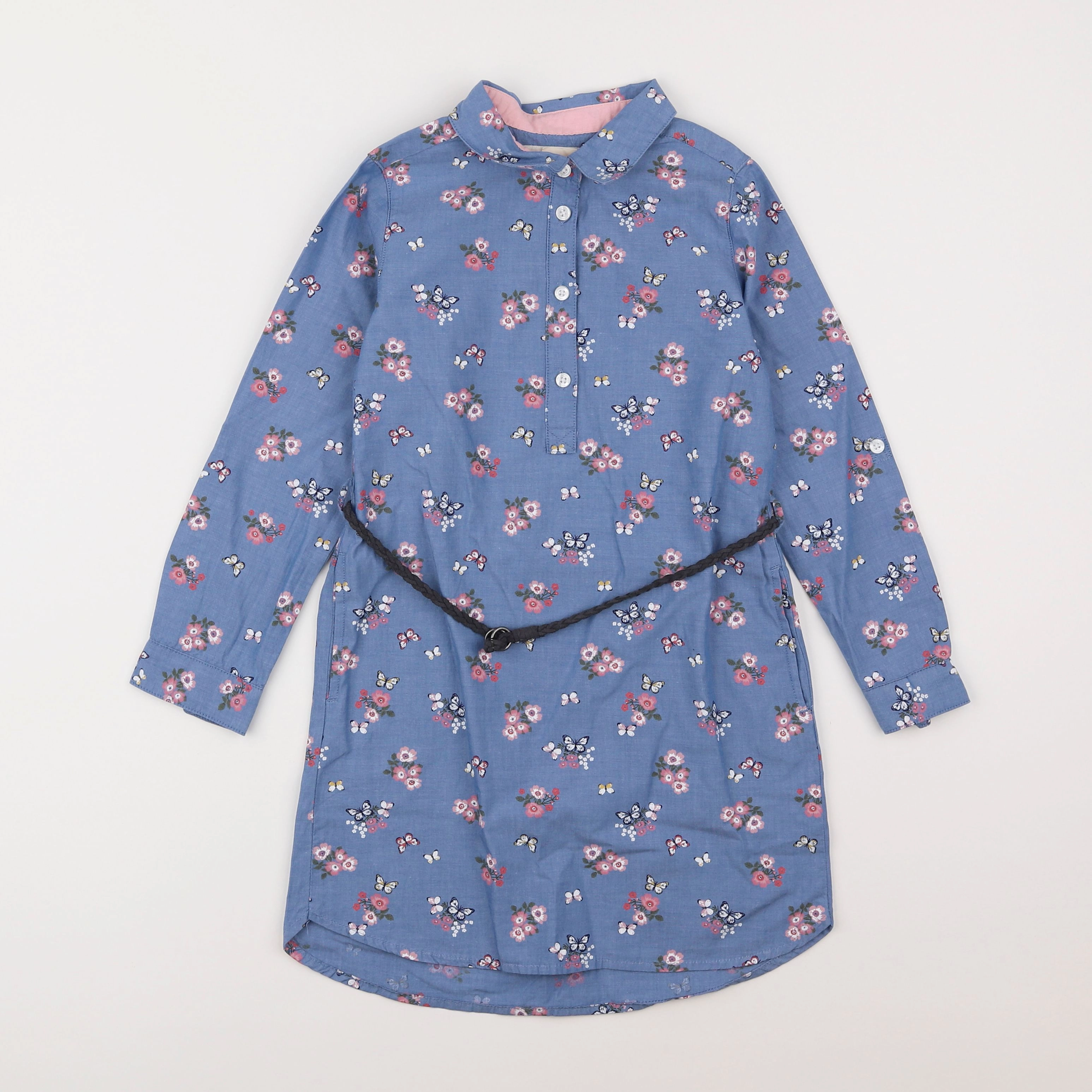 H&M - robe bleu - 5/6 ans