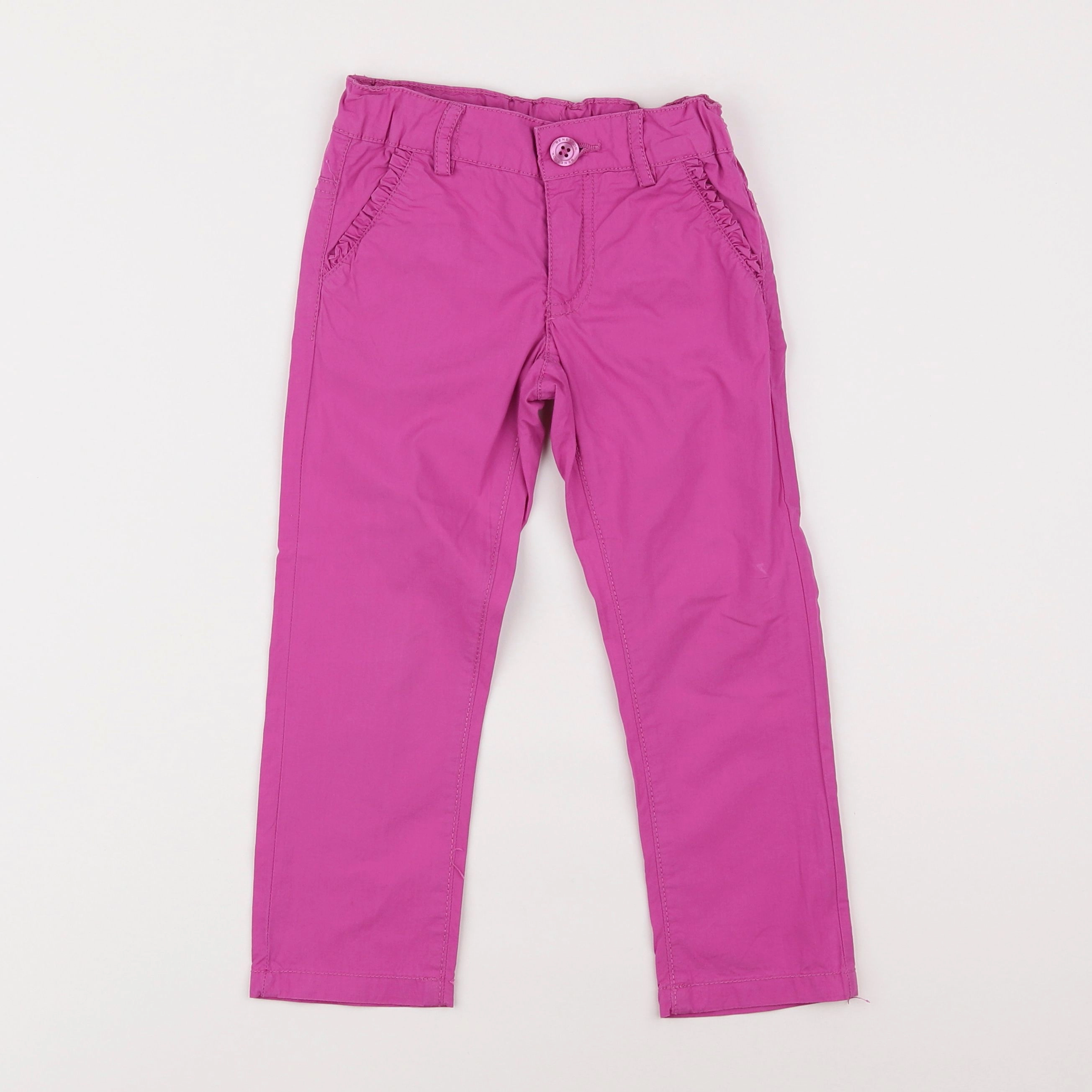 Benetton - pantalon rose - 3/4 ans