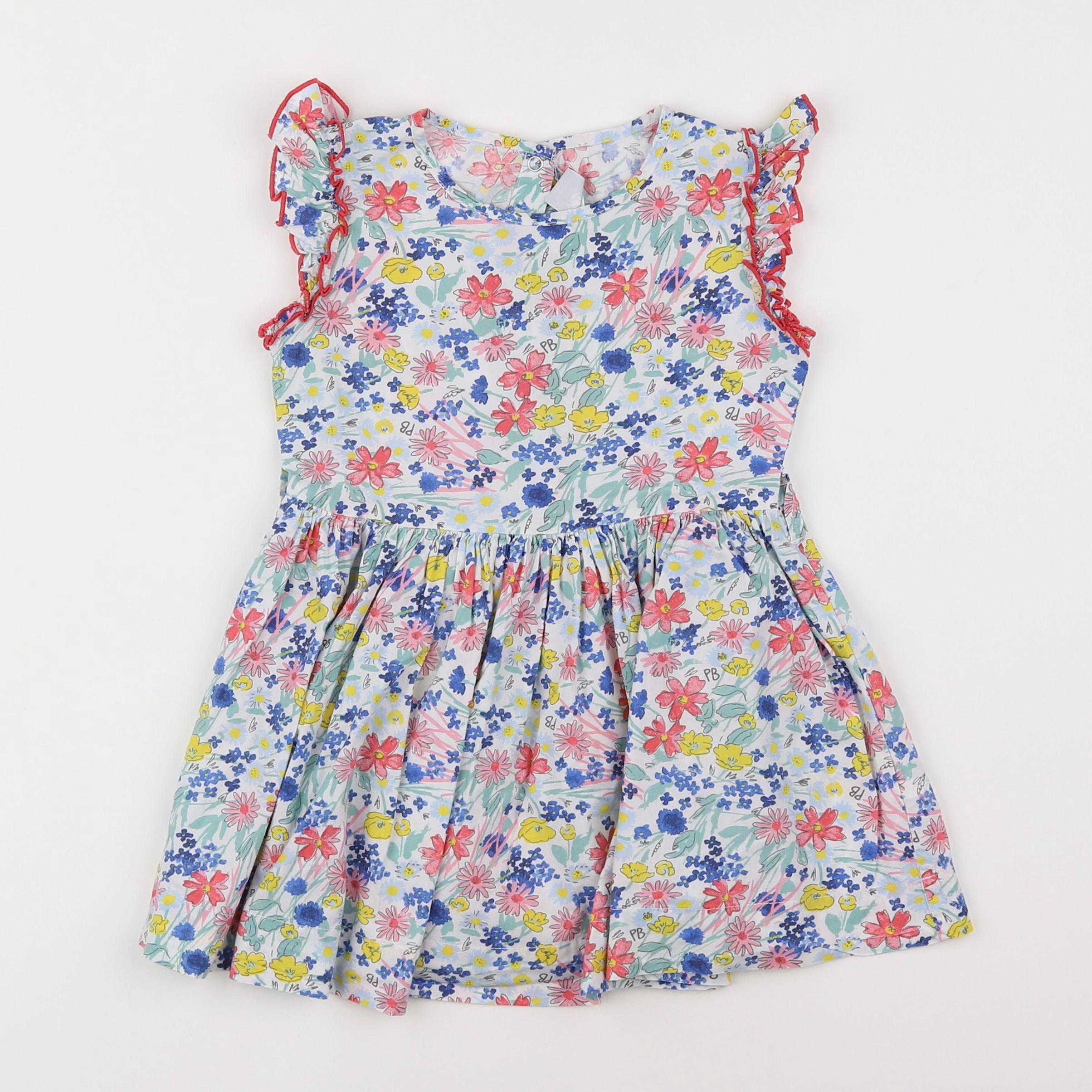 Petit Bateau - robe multicolore - 3 ans