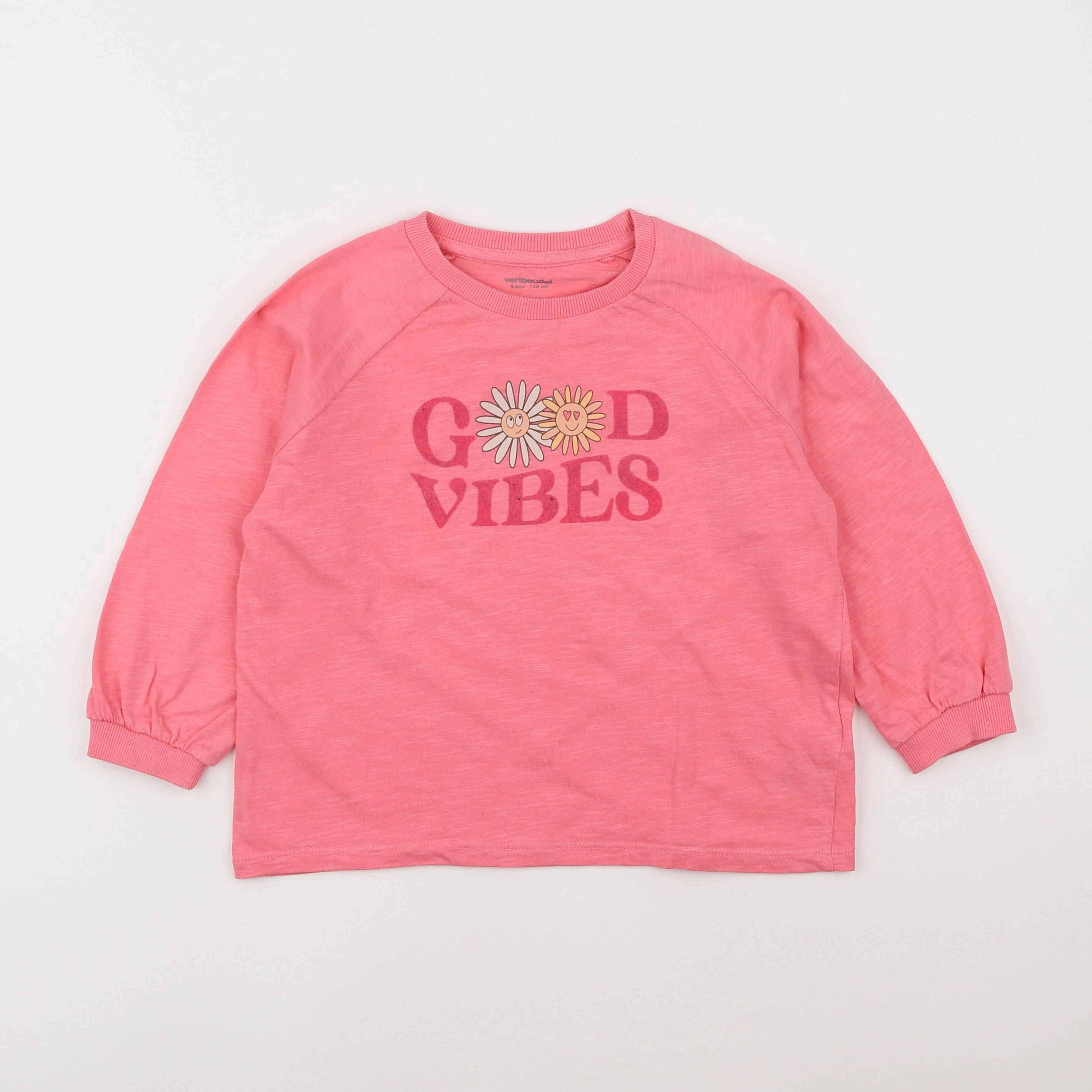 Vertbaudet - tee-shirt rose - 8 ans