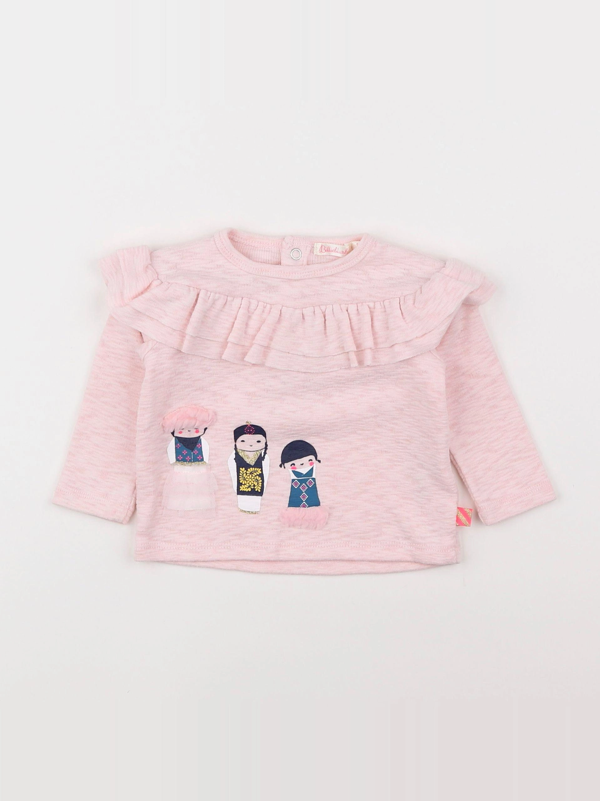 Billie Blush - tee-shirt rose - 6 mois