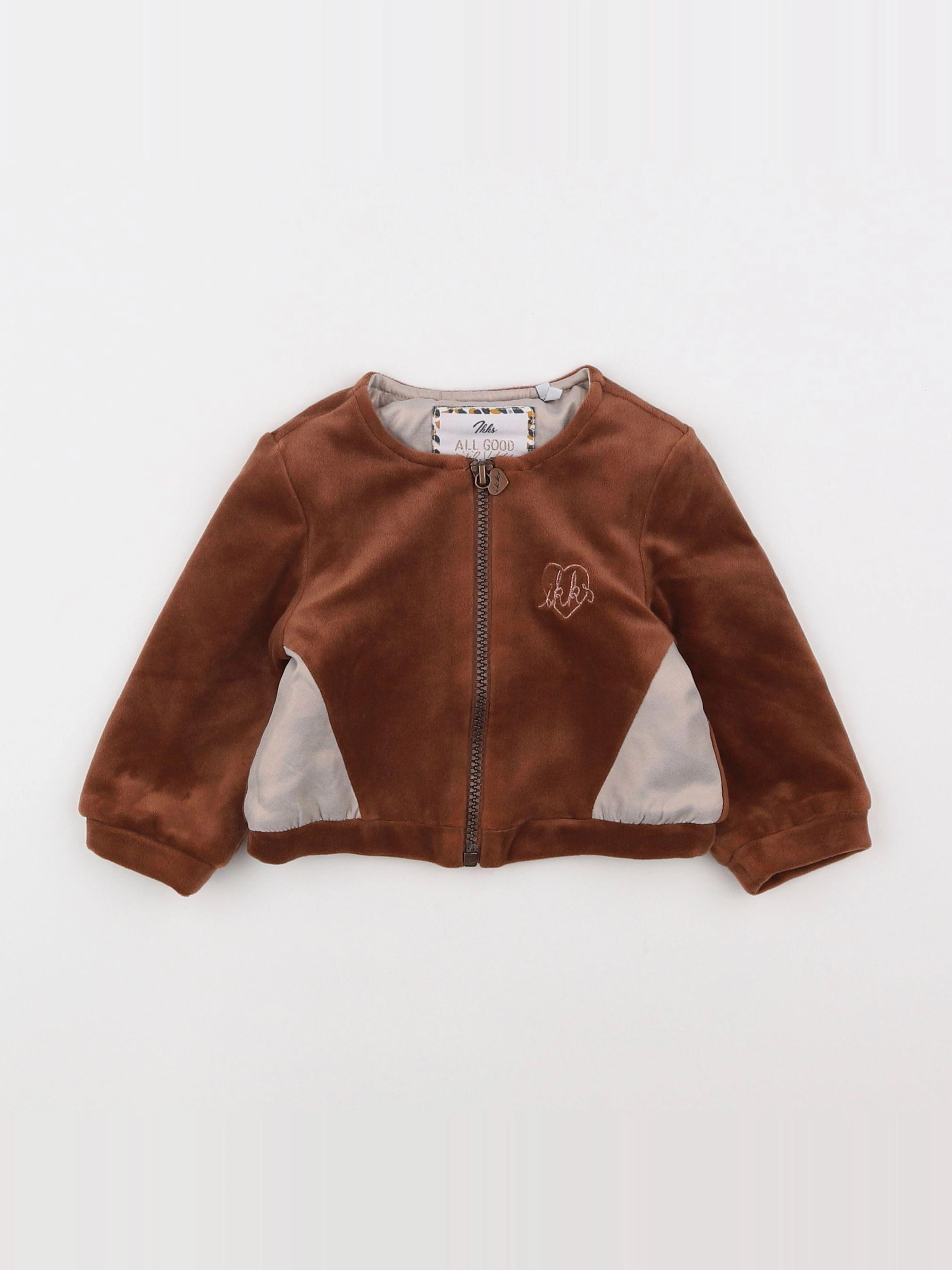 IKKS - veste doublé marron - 12 mois