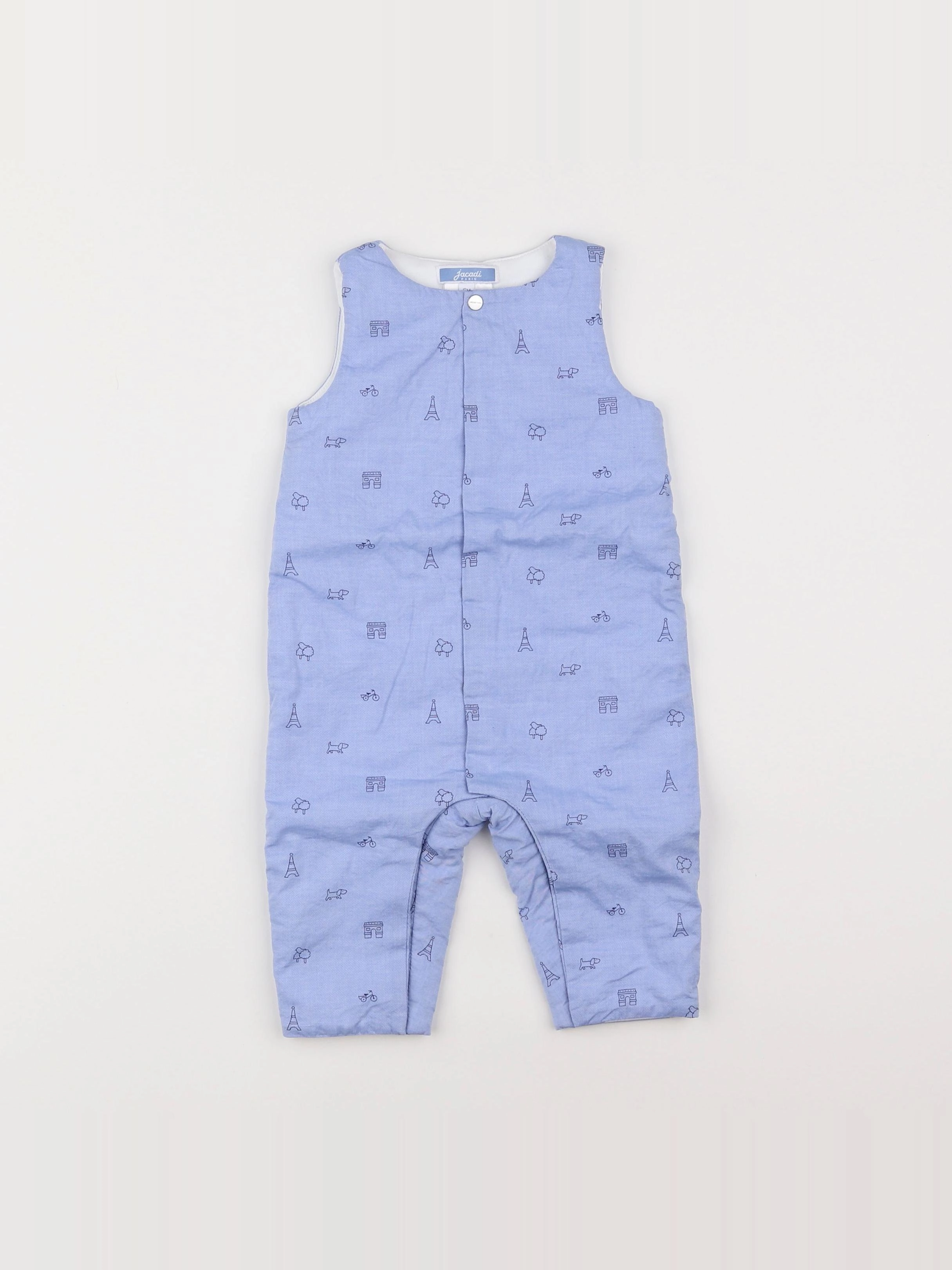 Jacadi - combinaison doublé bleu - 6 mois