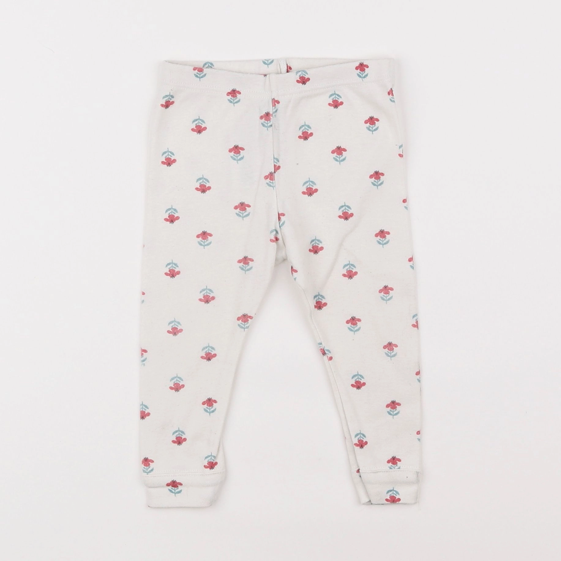 Petit Bateau - legging beige, rose - 12 mois