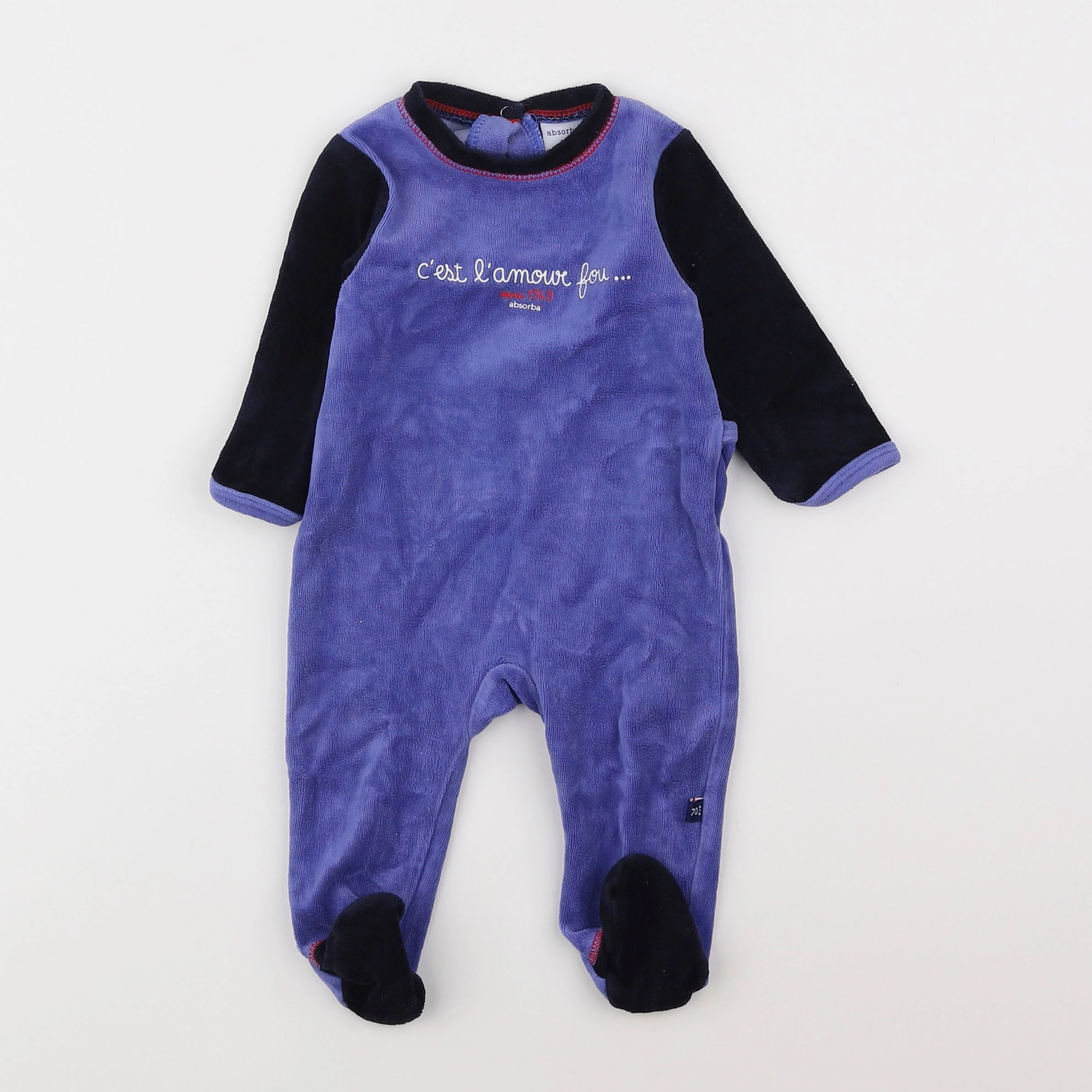 Absorba - pyjama velours bleu - 6 mois