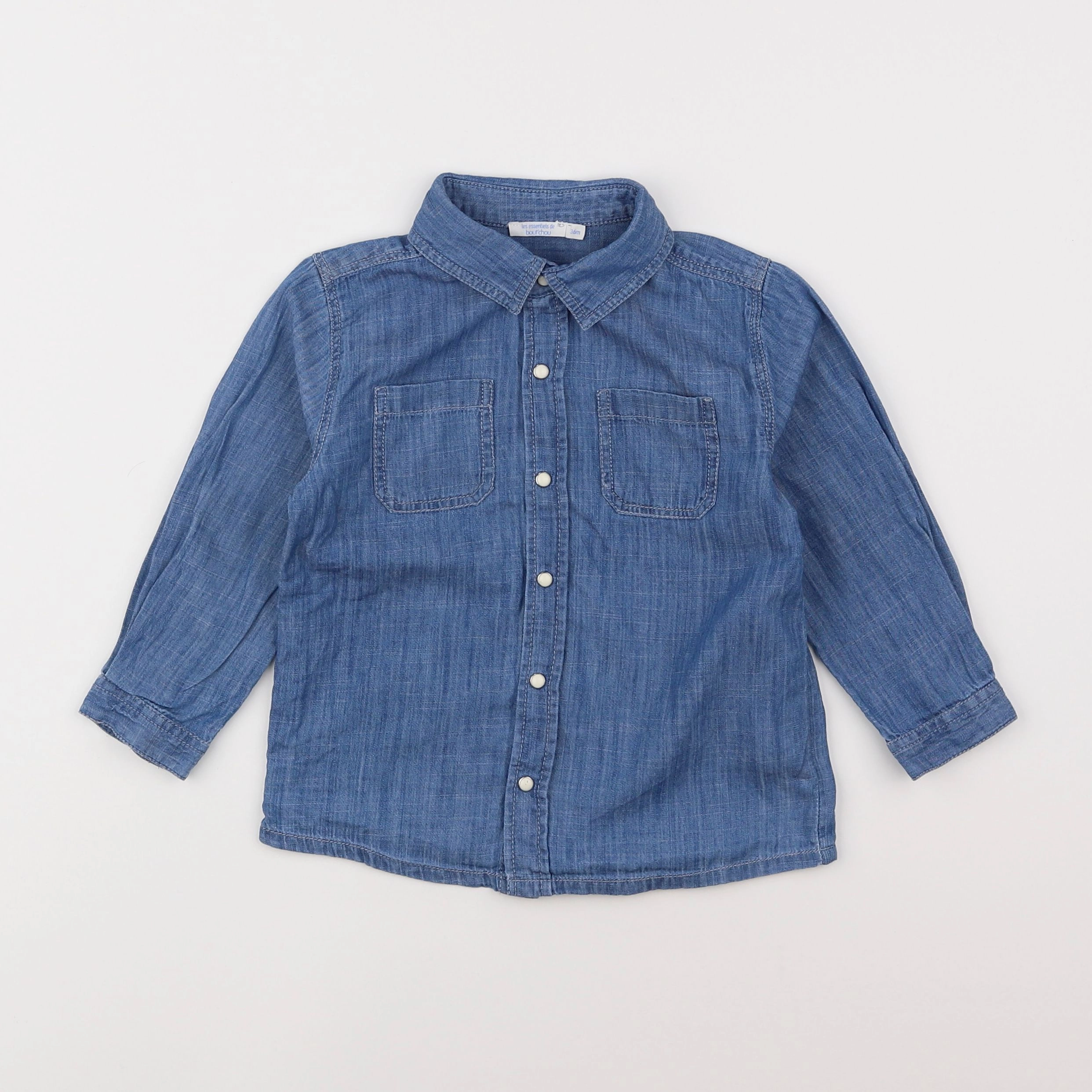 Boutchou - chemise bleu - 3 ans