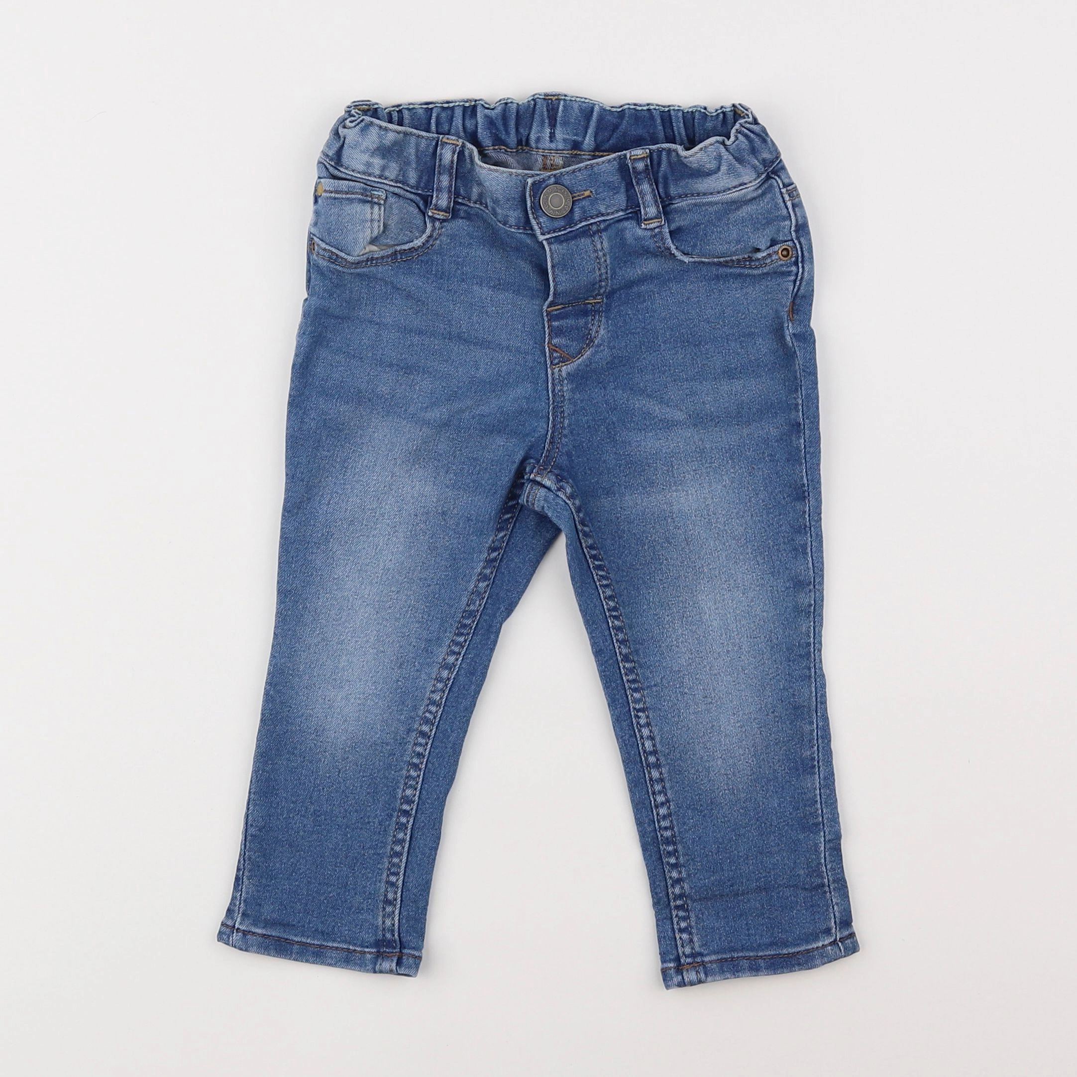 H&M - jean bleu - 9/12 mois