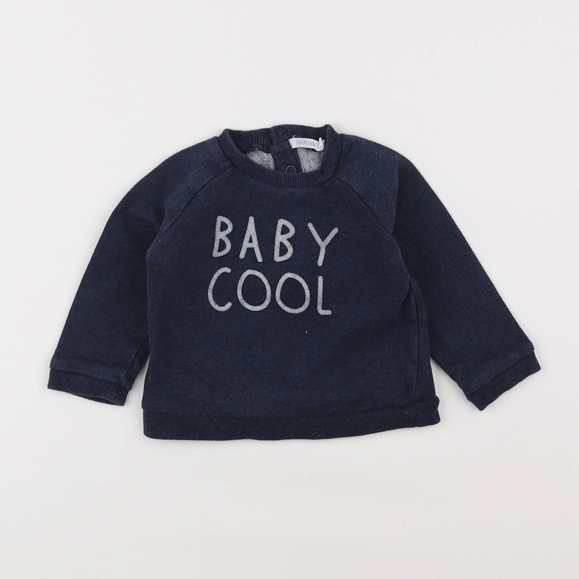 Boutchou - sweat bleu - 9 mois