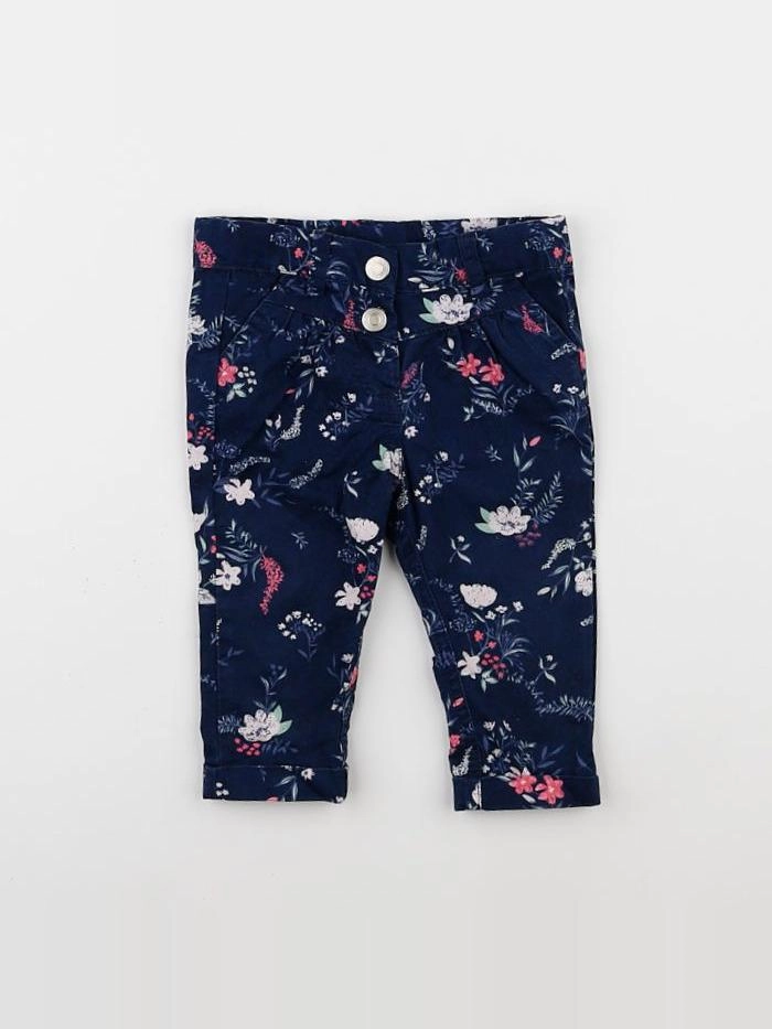 Tape à l'oeil - pantalon bleu, rose - 9 mois