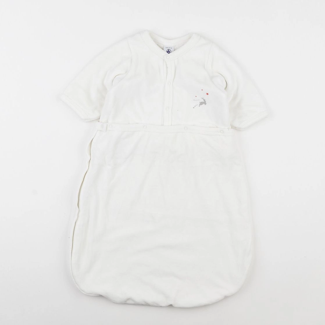 Petit Bateau - gigoteuse blanc - 3/6 mois