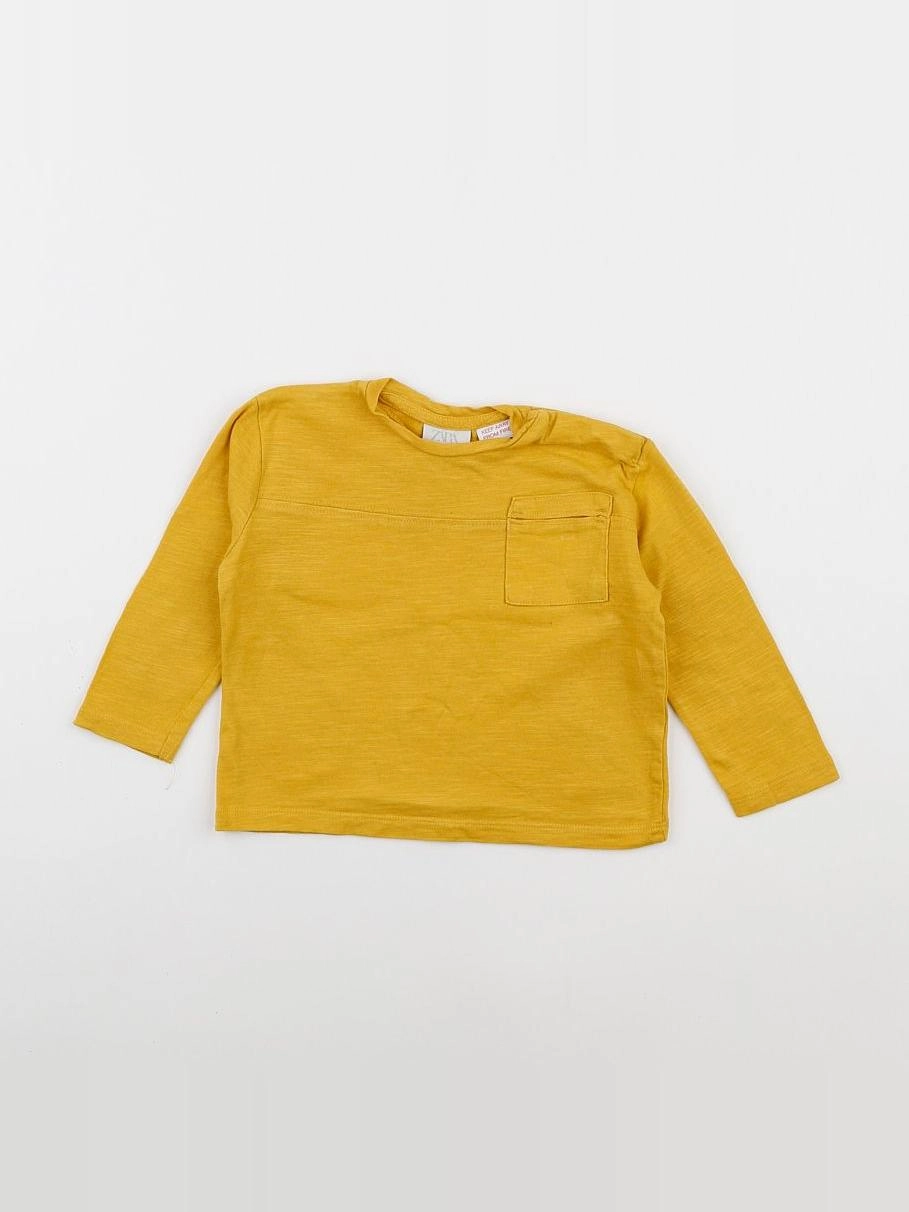 Zara - tee-shirt jaune - 6/9 mois