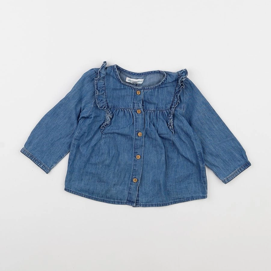 Vertbaudet - blouse bleu - 9 mois