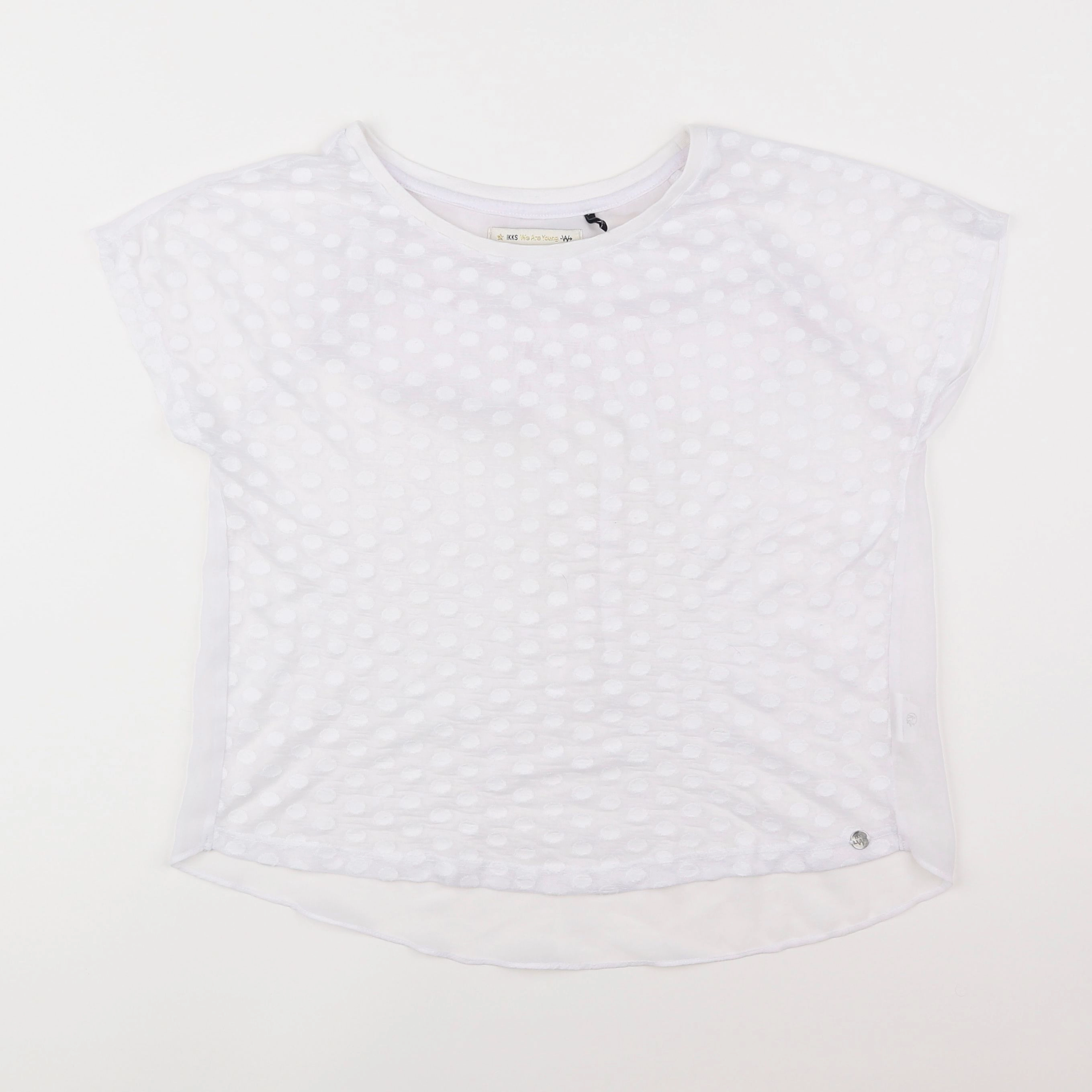 IKKS - tee-shirt transparent blanc - 14 ans