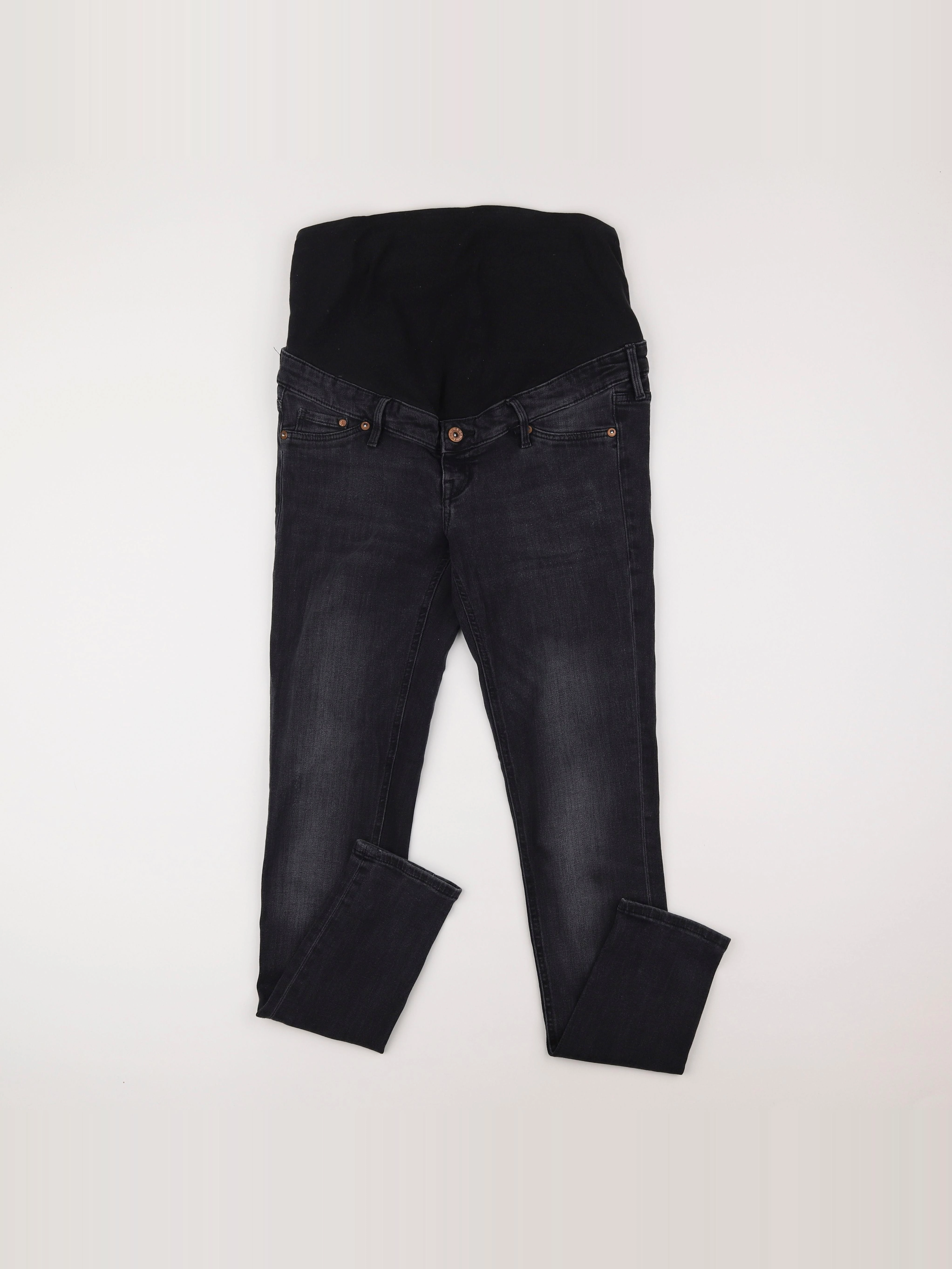 H&M - jean grossesse noir - 38