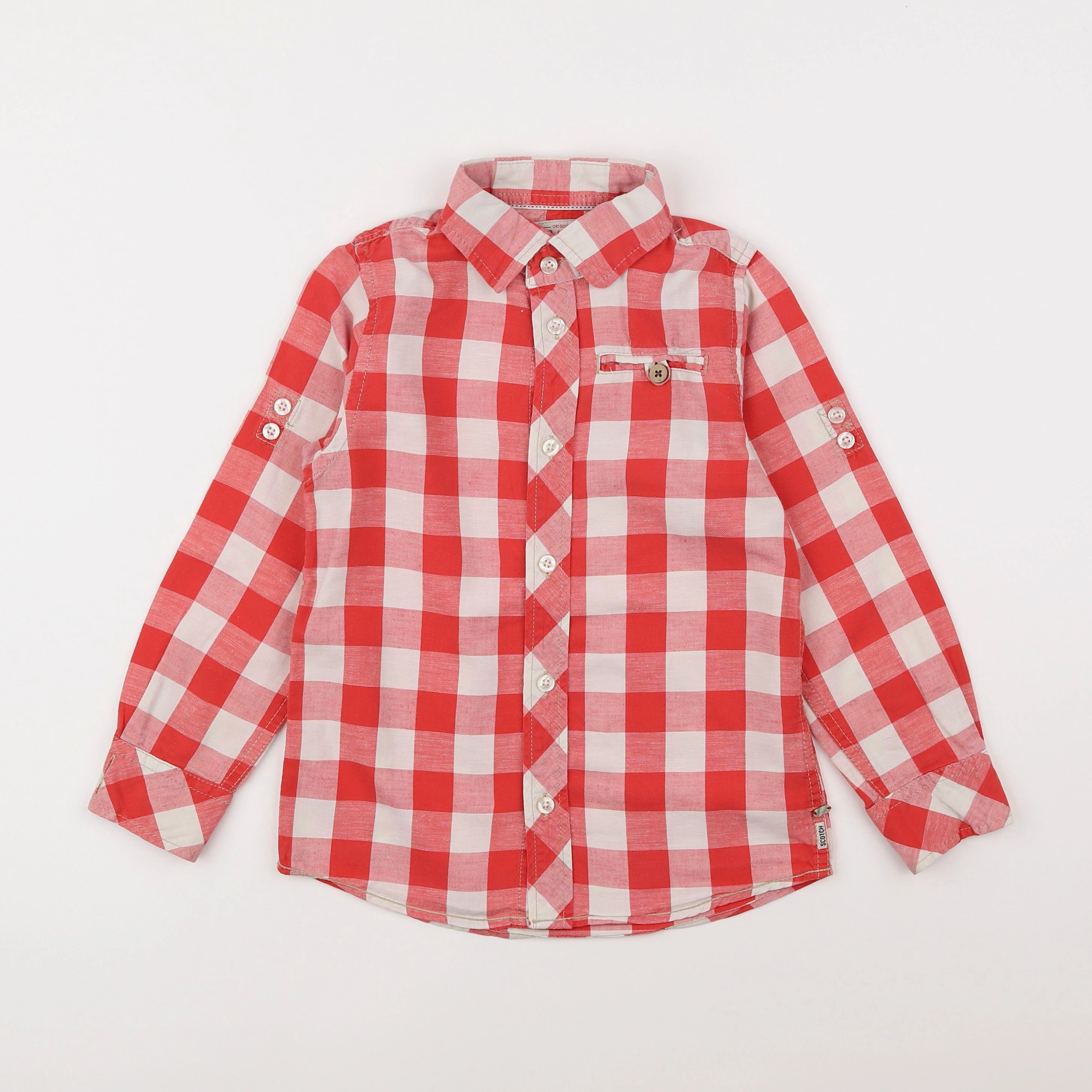 Scotch & Soda - chemise rouge, blanc - 6 ans