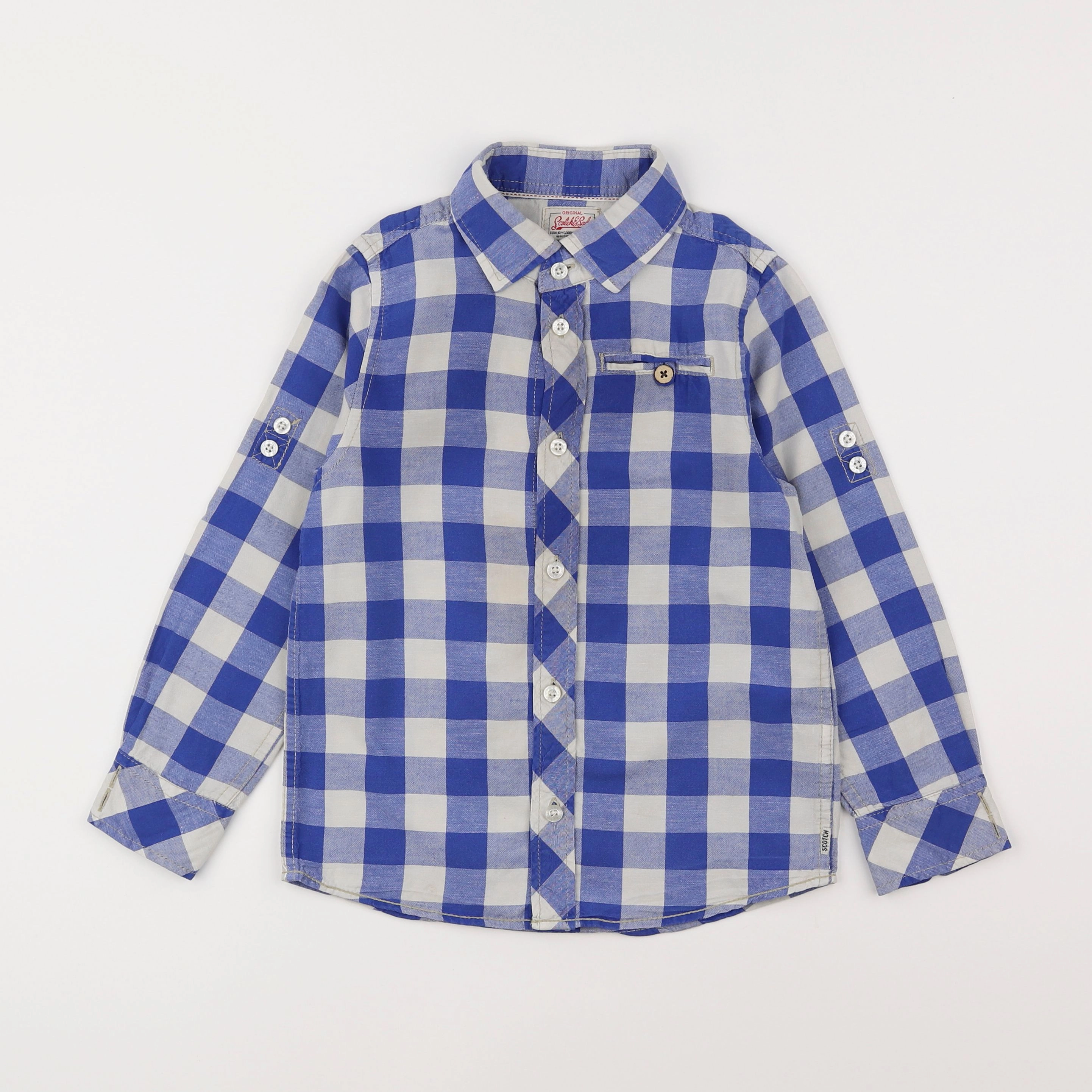 Scotch & Soda - chemise bleu, blanc - 6 ans