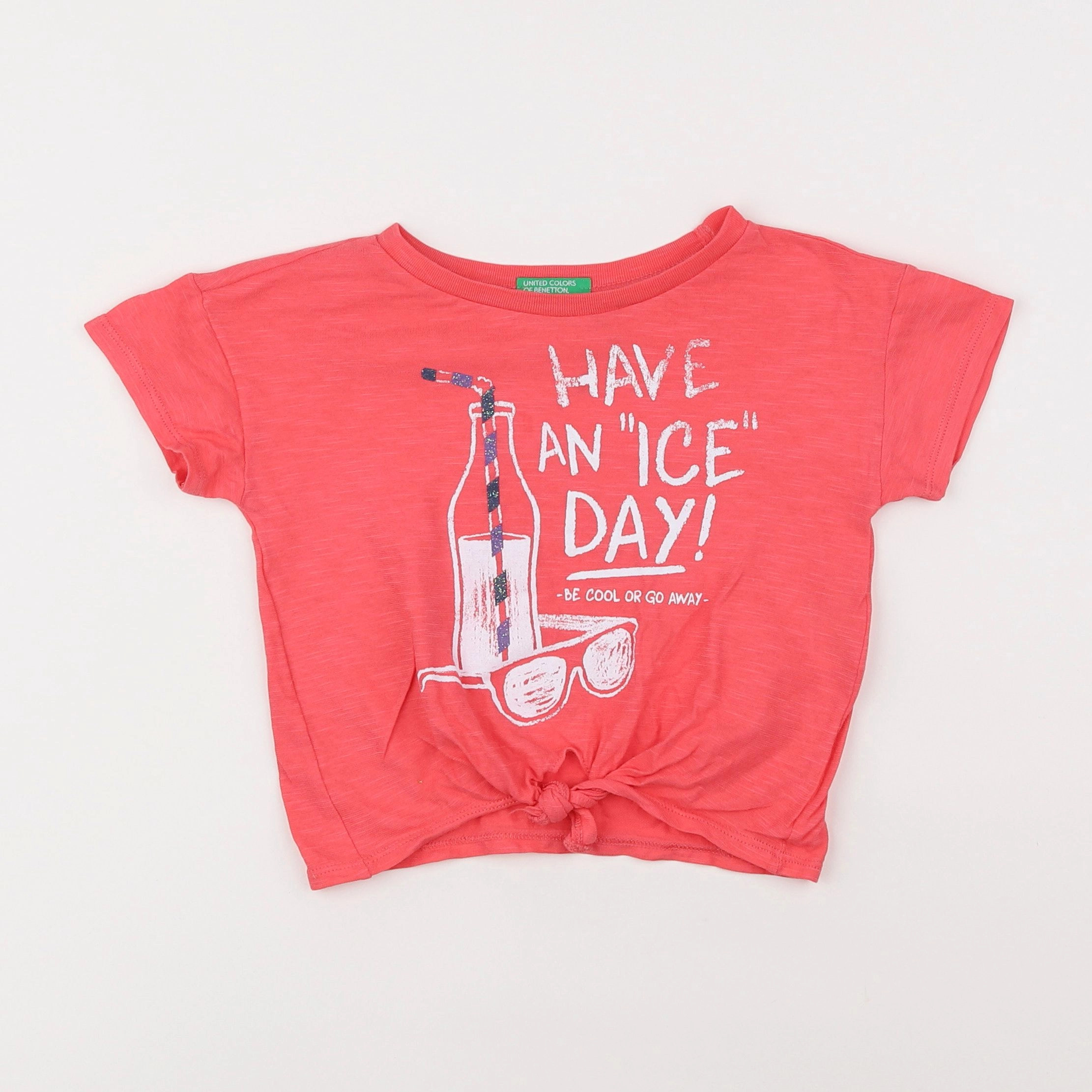 Benetton - tee-shirt rose - 2 ans