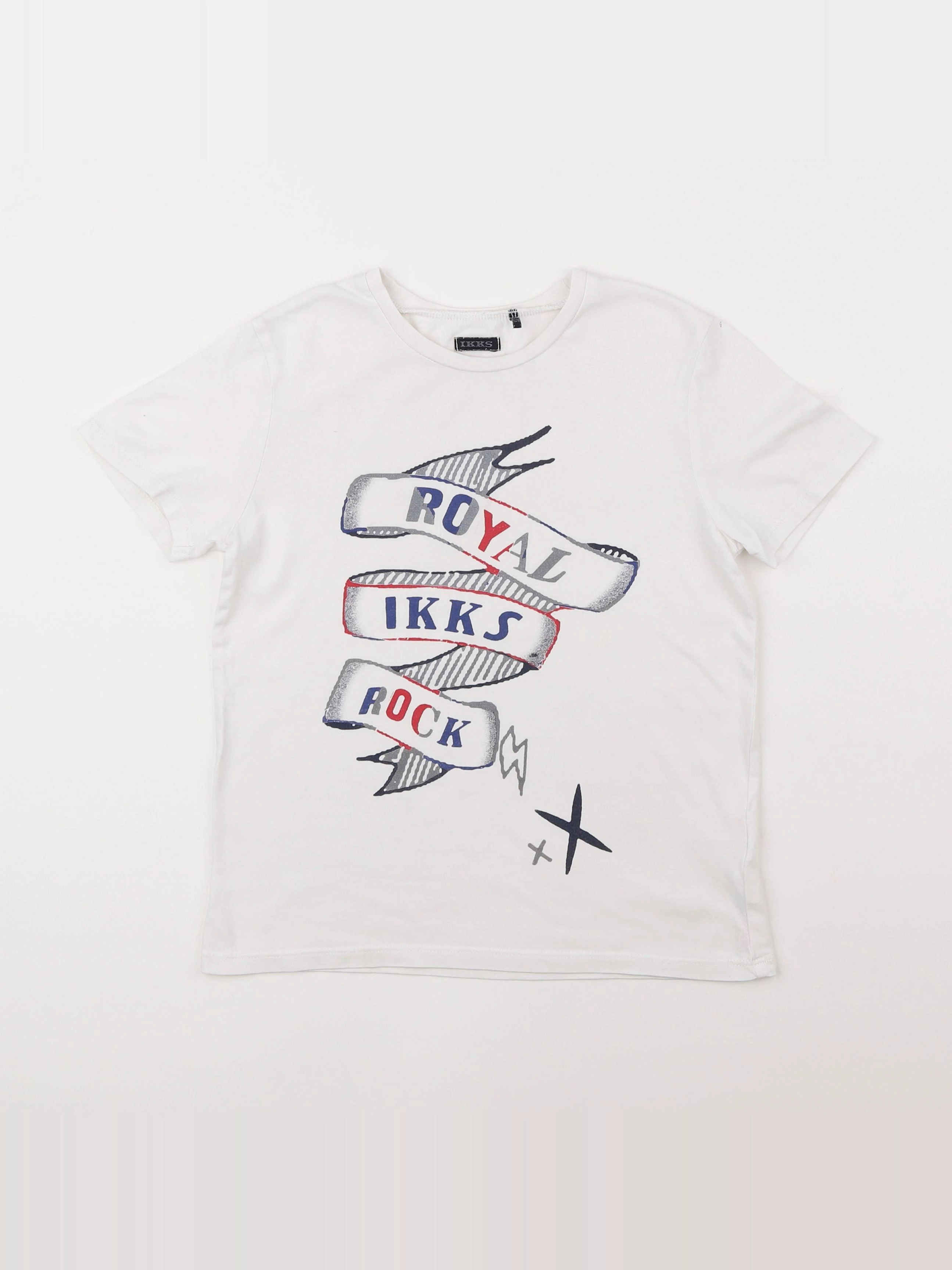 IKKS - tee-shirt blanc - 8 ans
