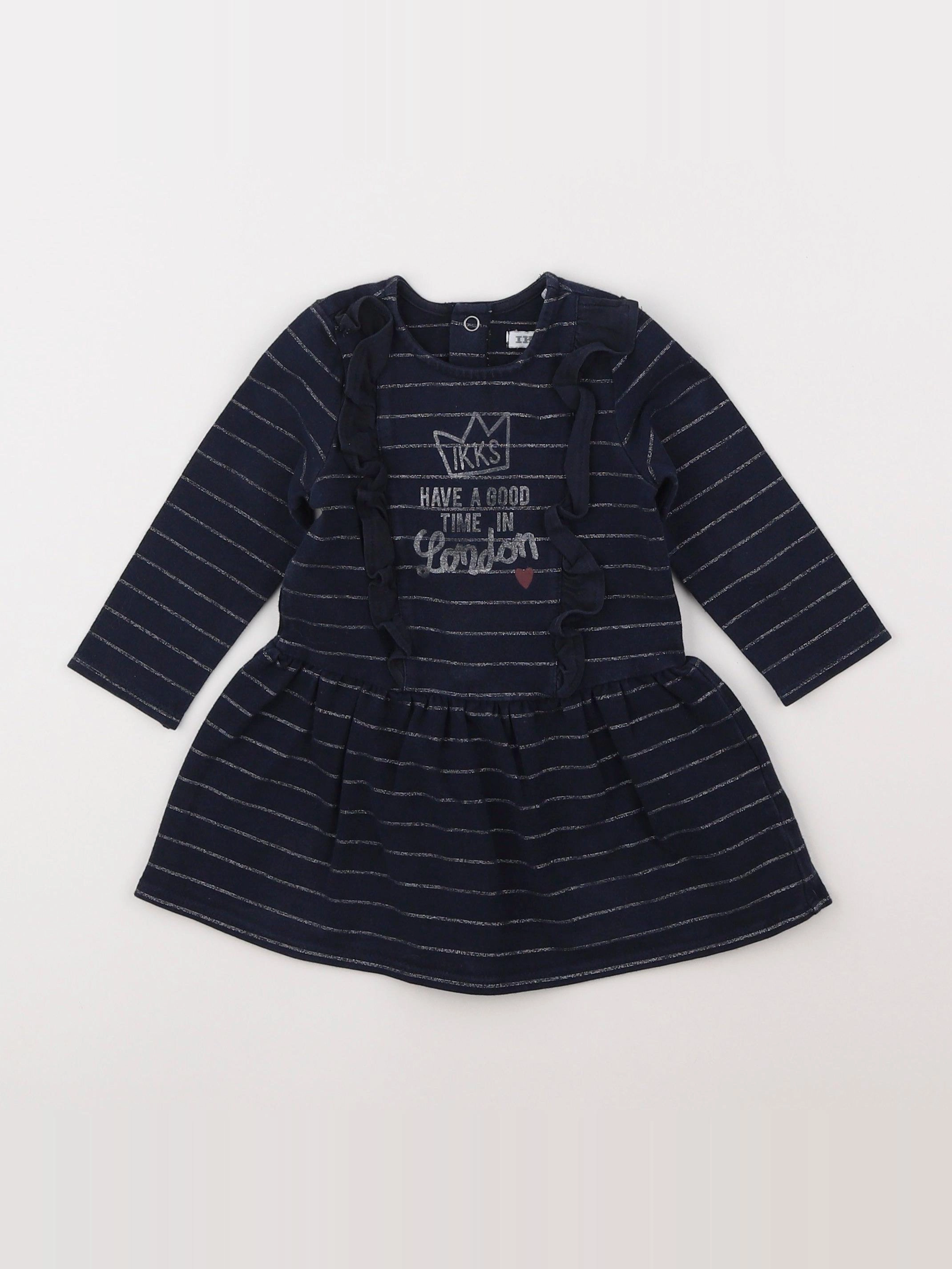 IKKS - robe bleu - 12 mois