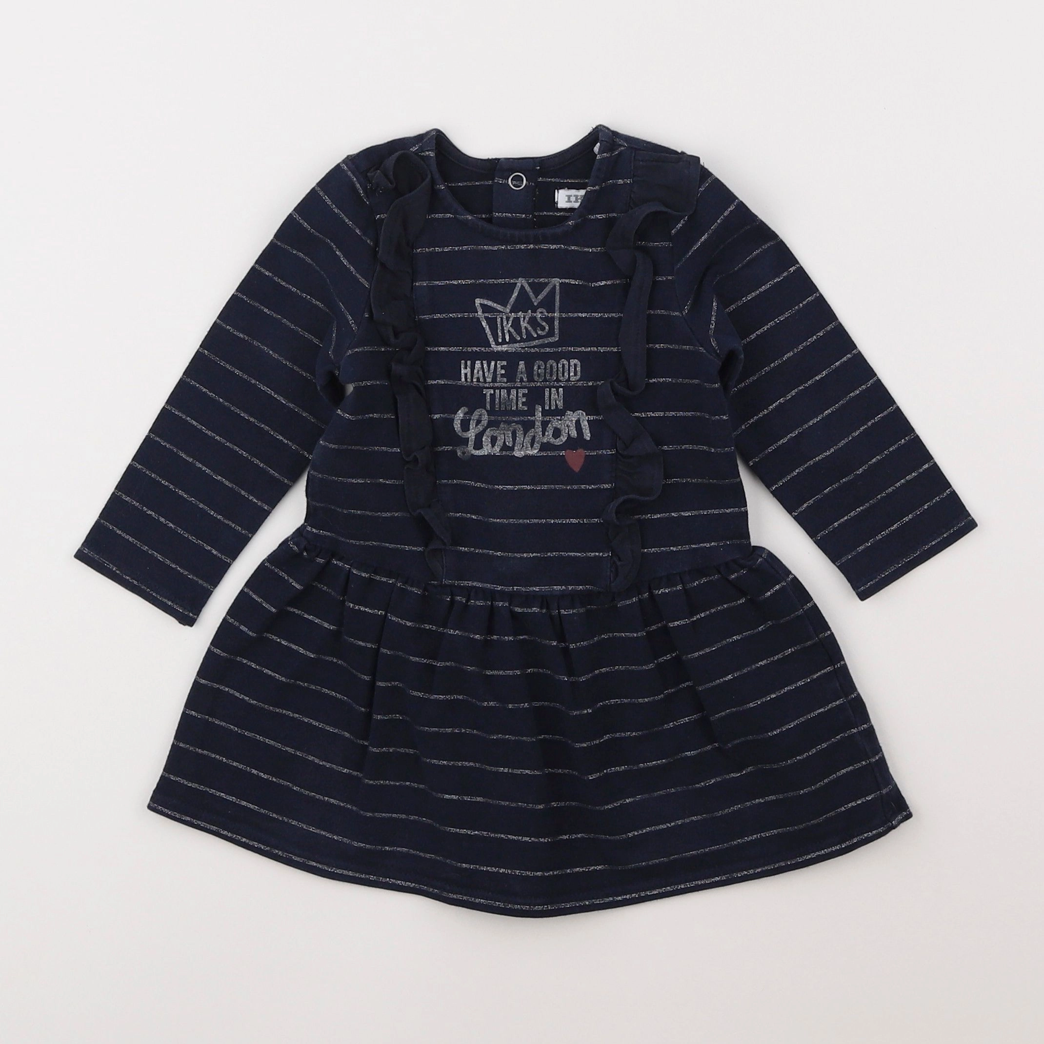 IKKS - robe bleu - 12 mois