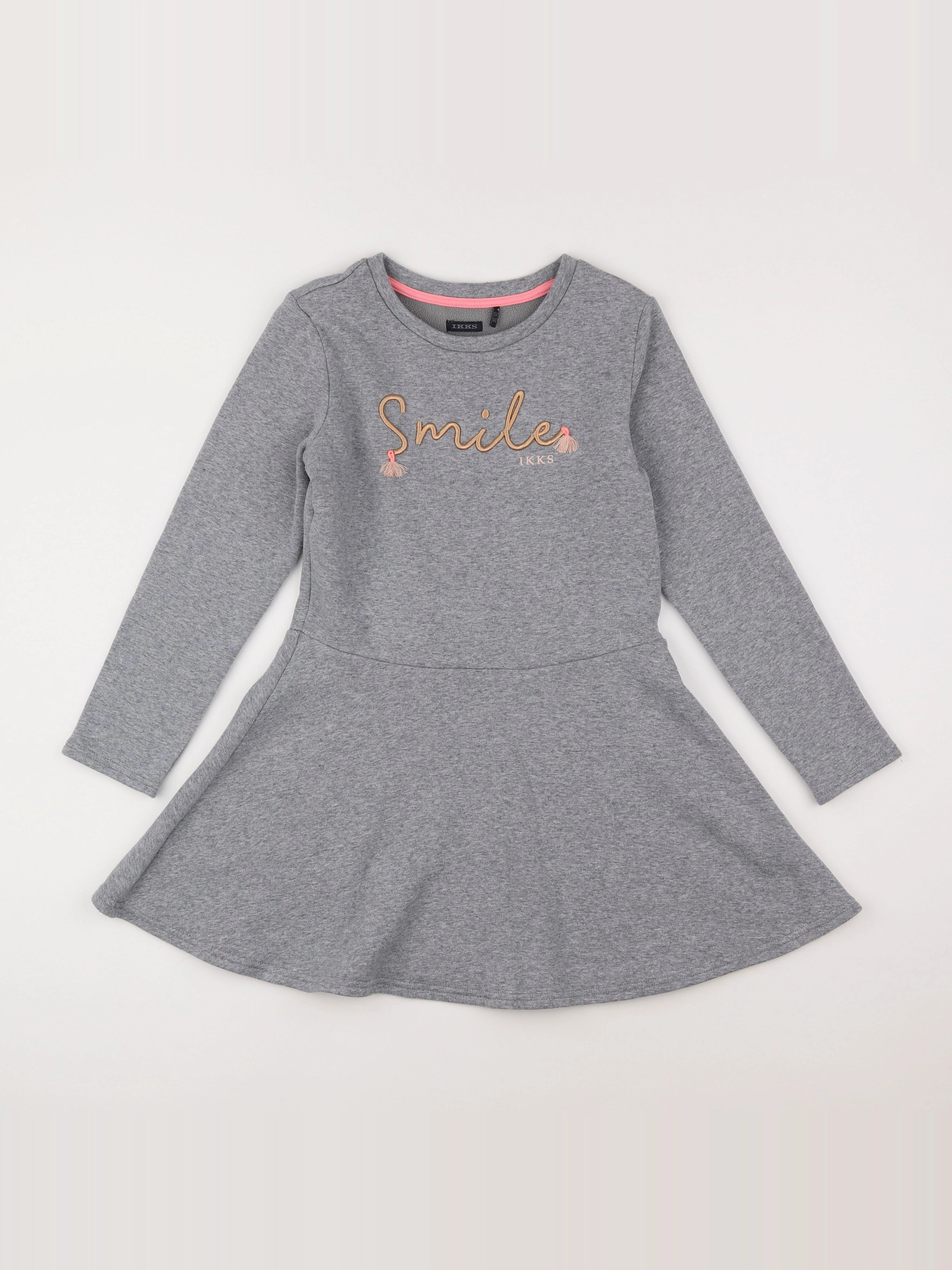 IKKS - robe gris - 10 ans