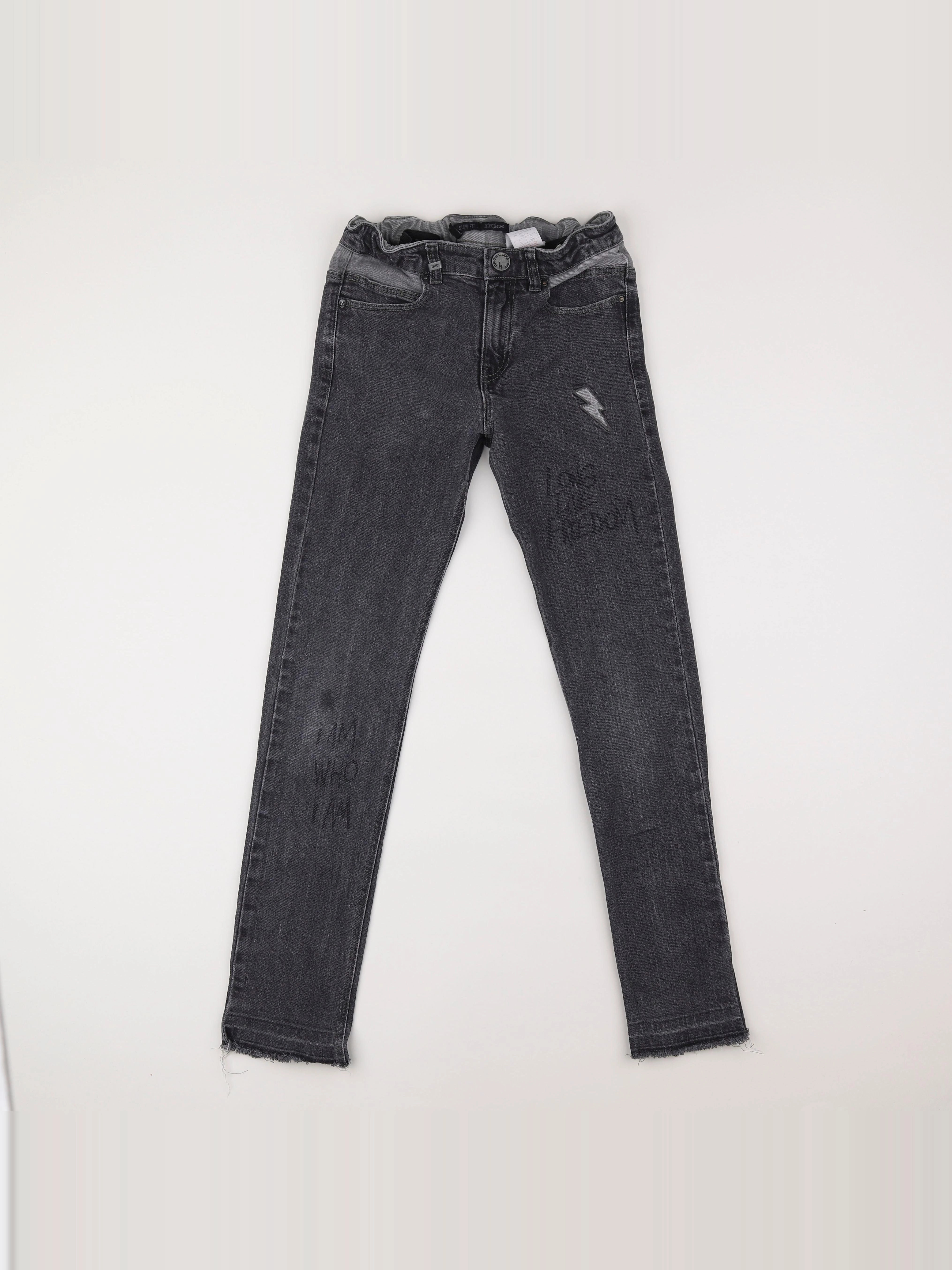 IKKS - jean gris - 12 ans