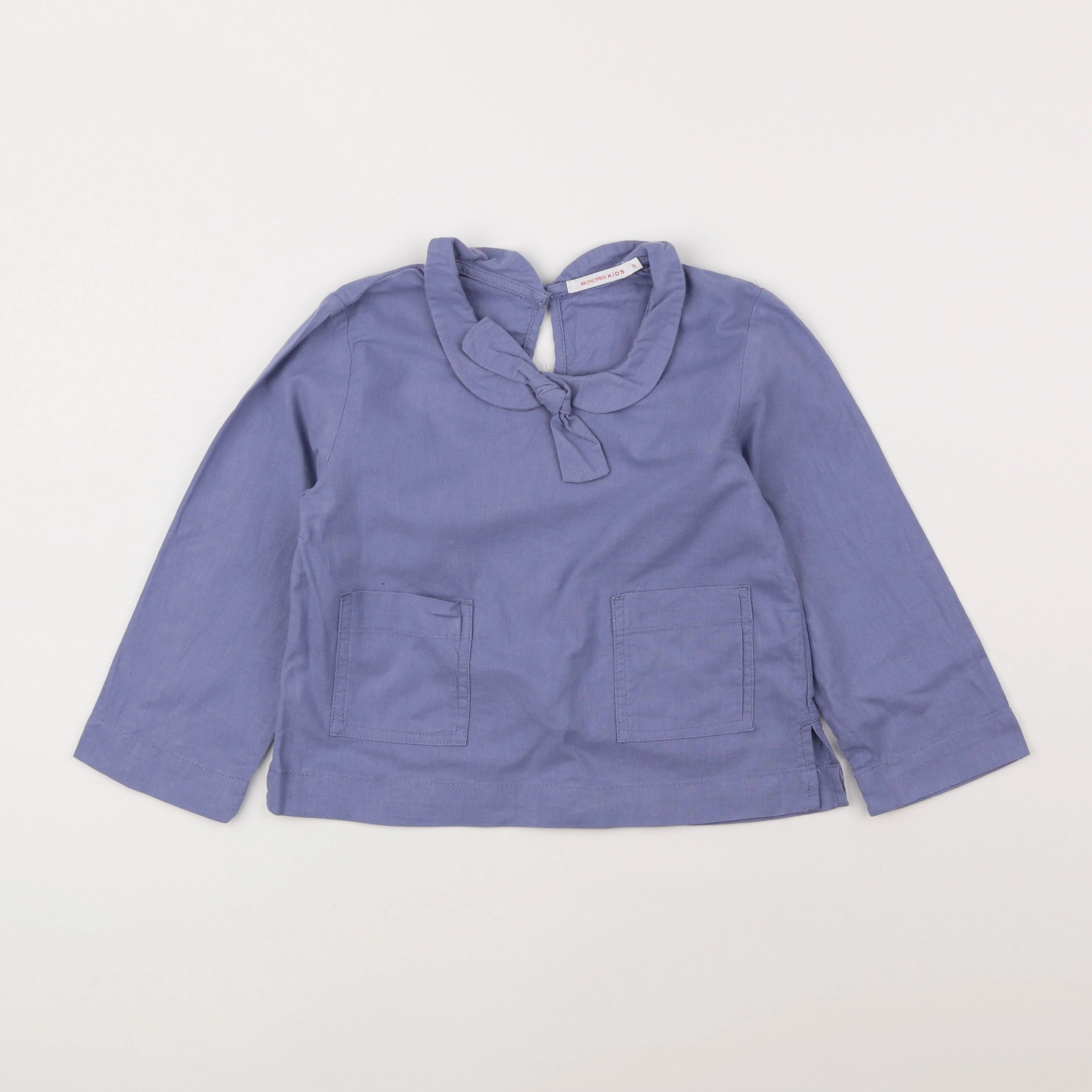 Monoprix - blouse bleu - 5 ans