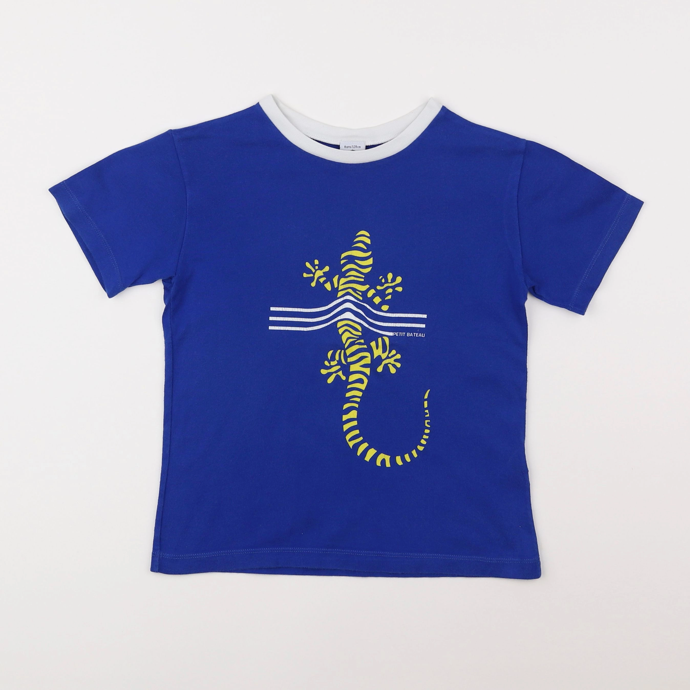 Petit Bateau - maillot de corps bleu - 8 ans