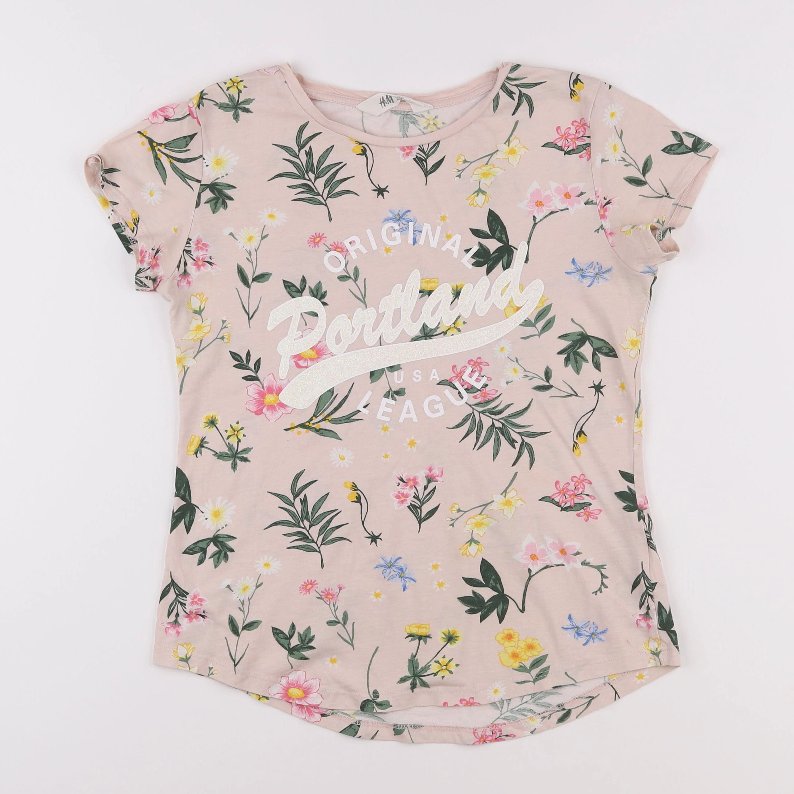 H&M - tee-shirt rose - 12/14 ans