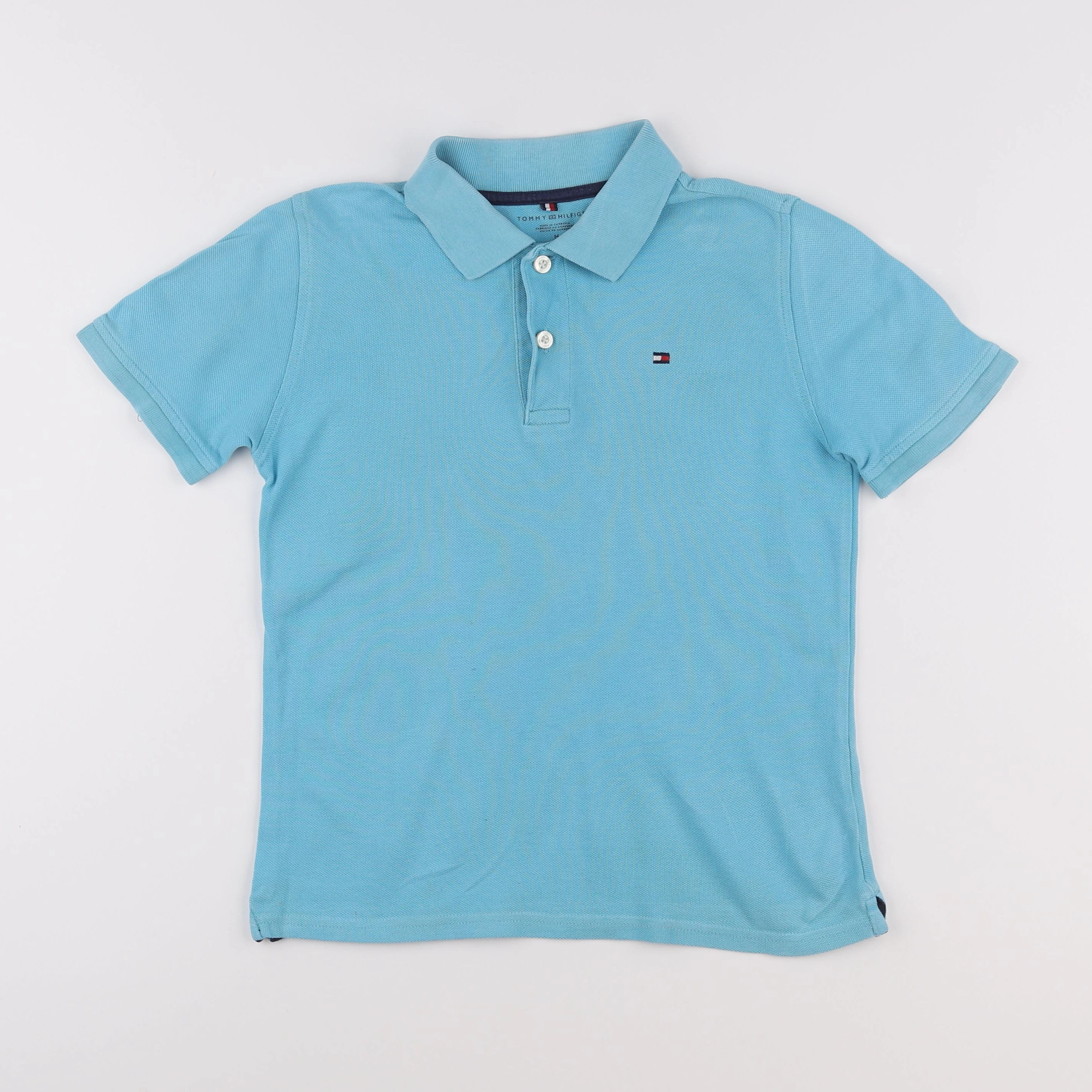 Tommy Hilfiger - polo bleu - 8/10 ans