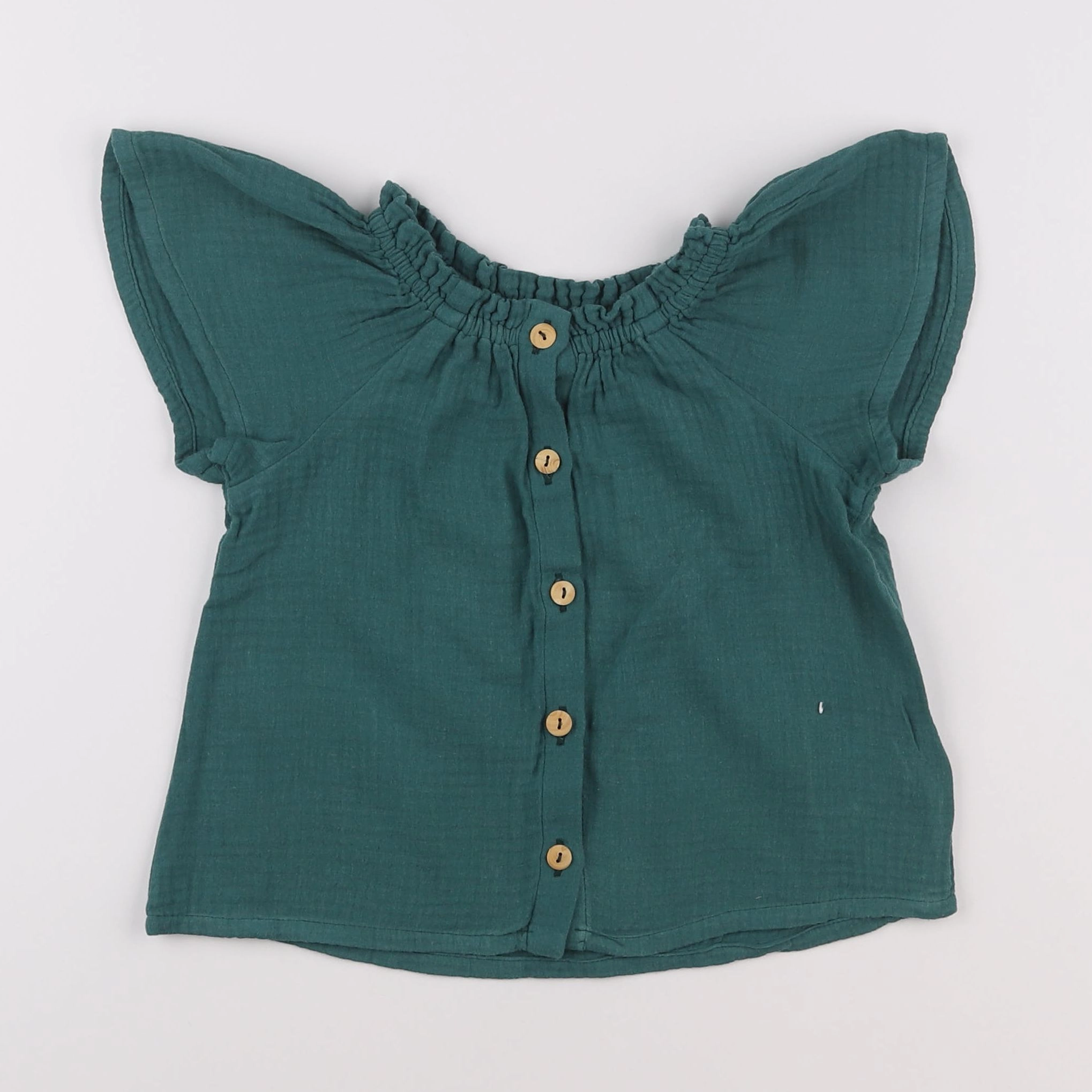 Frangin Frangine - blouse vert - 2 ans