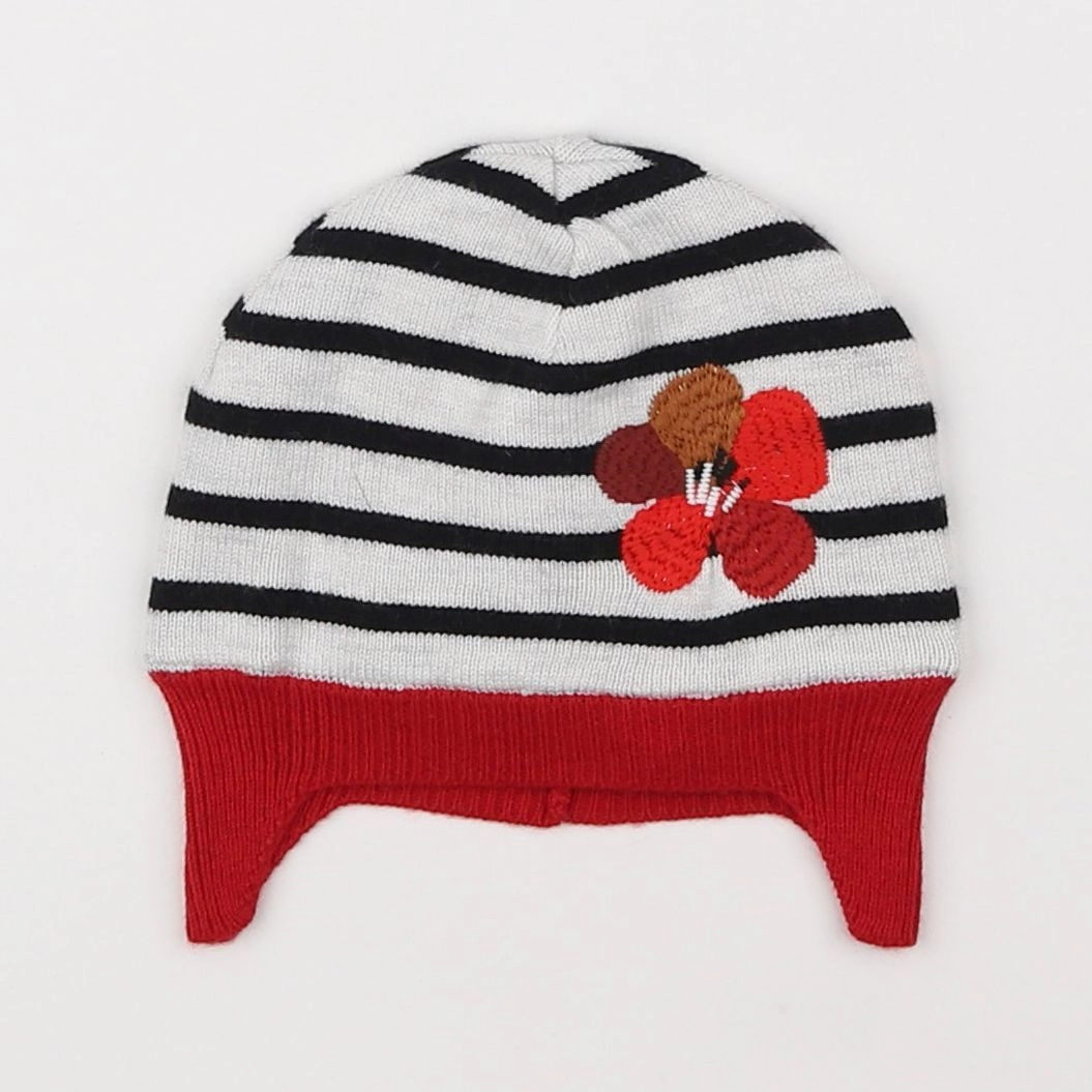 Catimini - bonnet rouge, beige - 6/12 mois