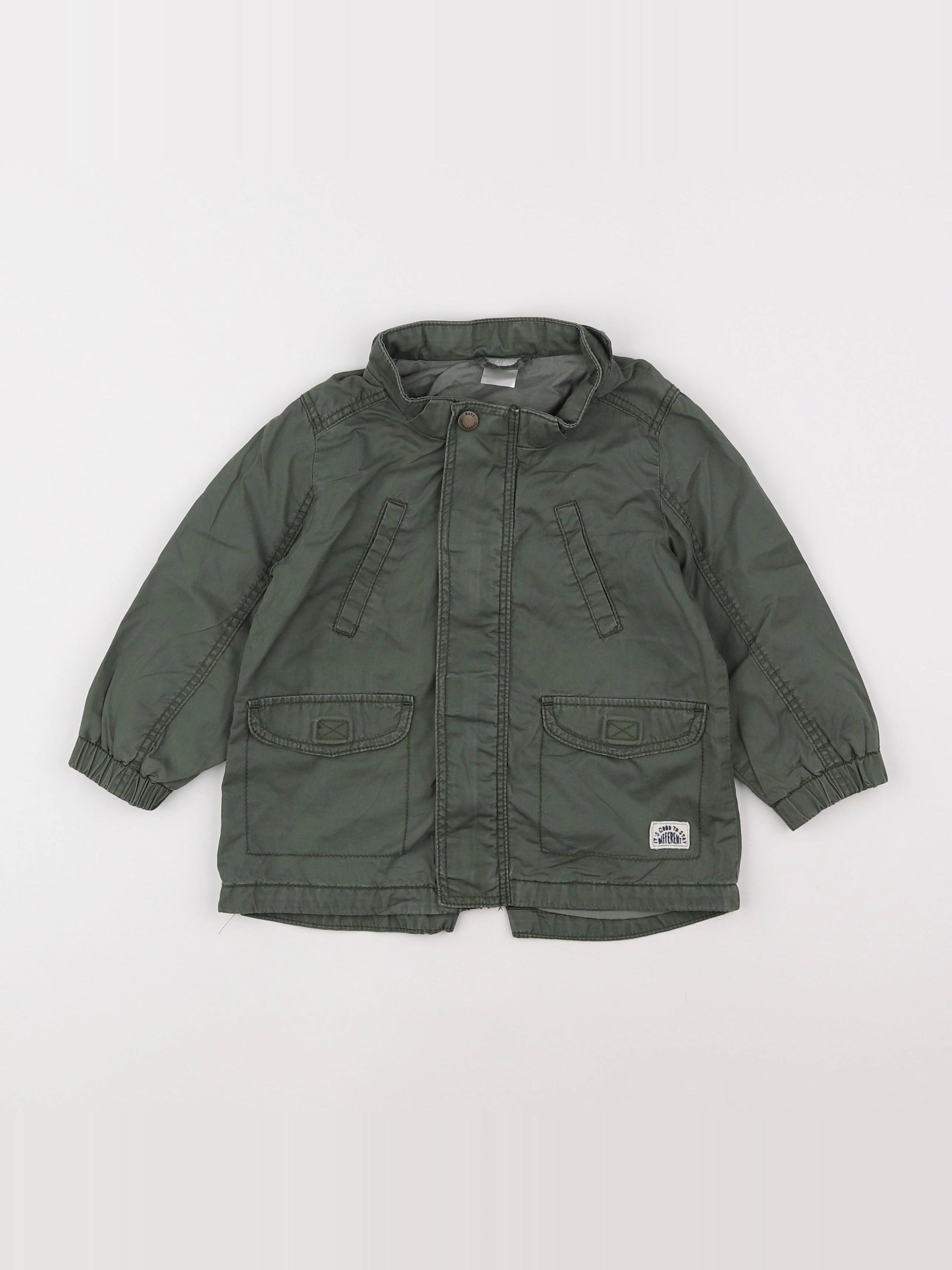H&M - veste vert - 12 mois