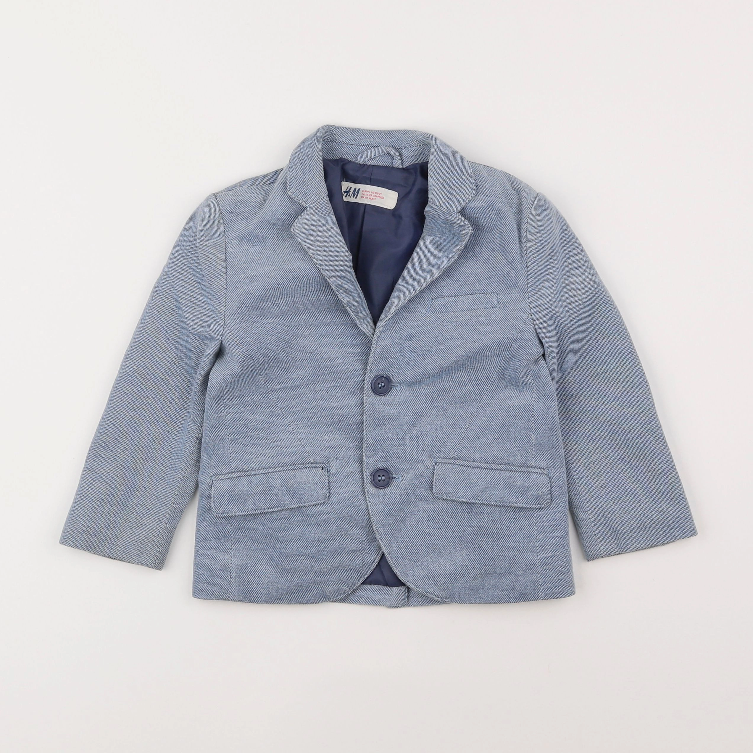 H&M - veste bleu - 18 mois à 2 ans