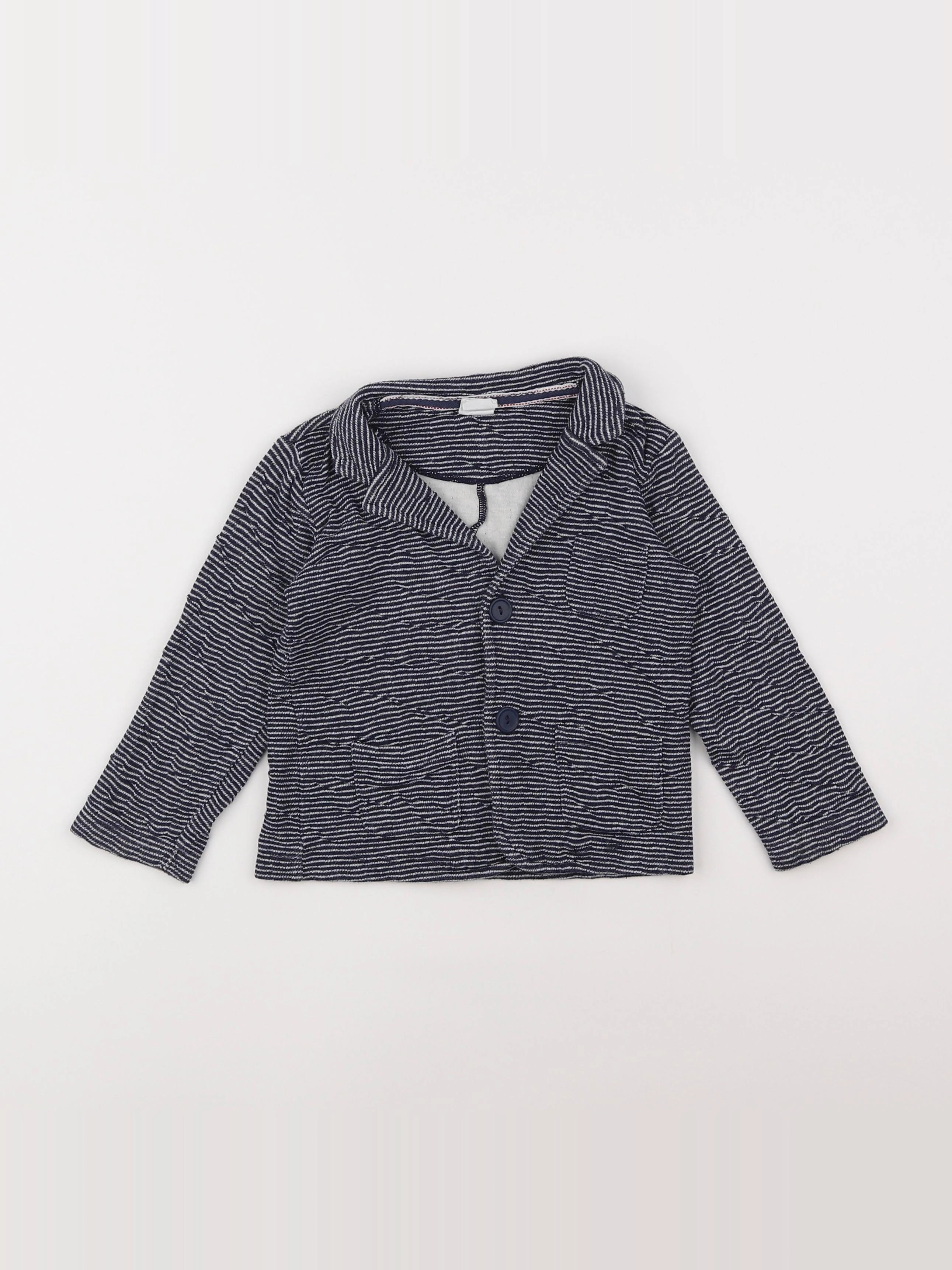 H&M - veste bleu - 12/18 mois
