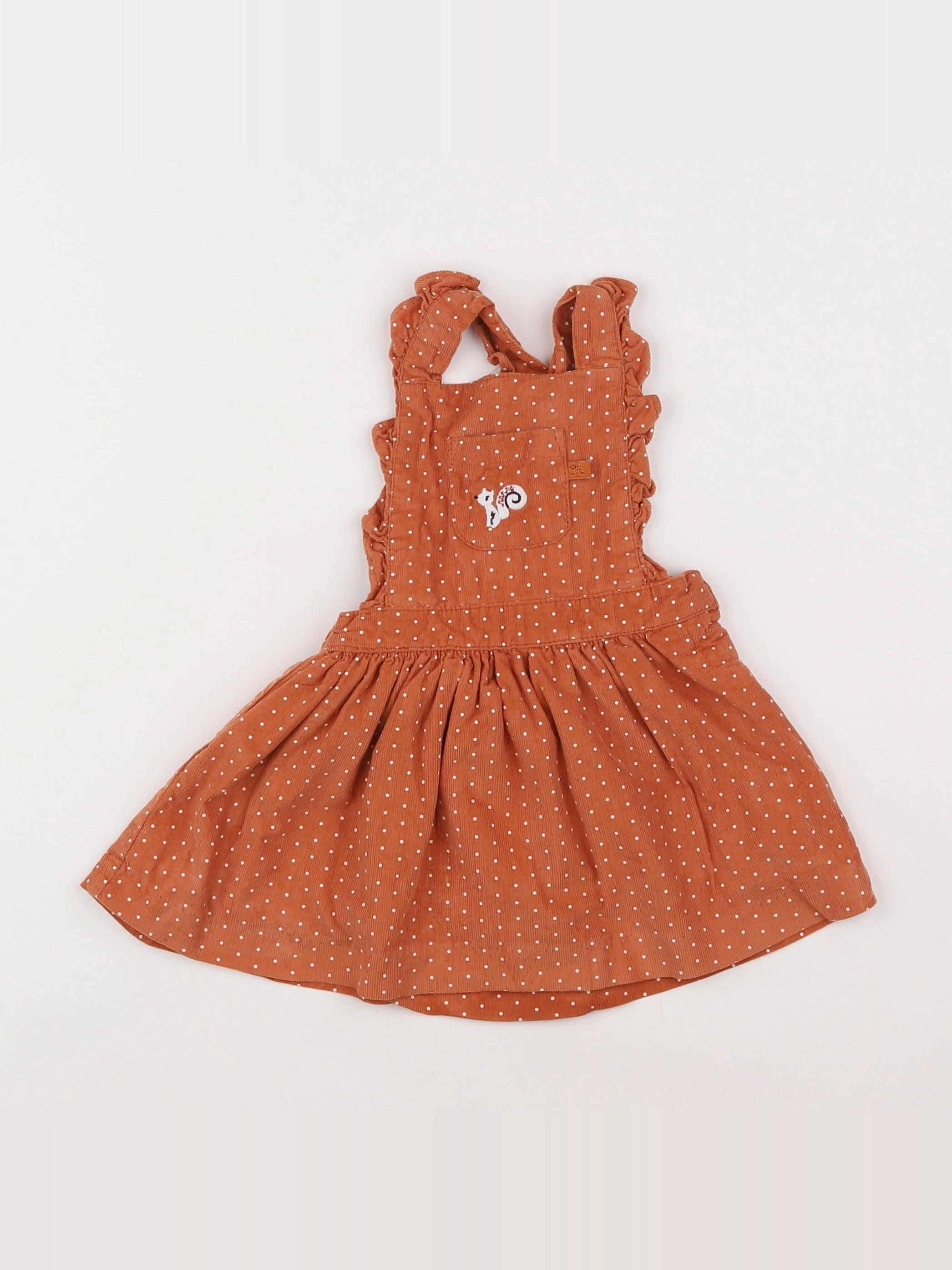Cadet Rousselle - robe orange - 6 mois
