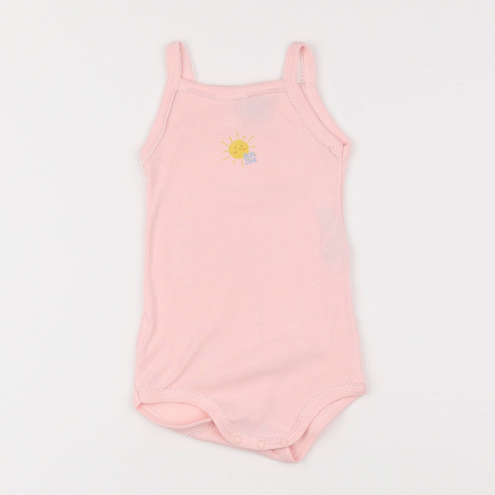 Petit Bateau - body rose - 12 mois