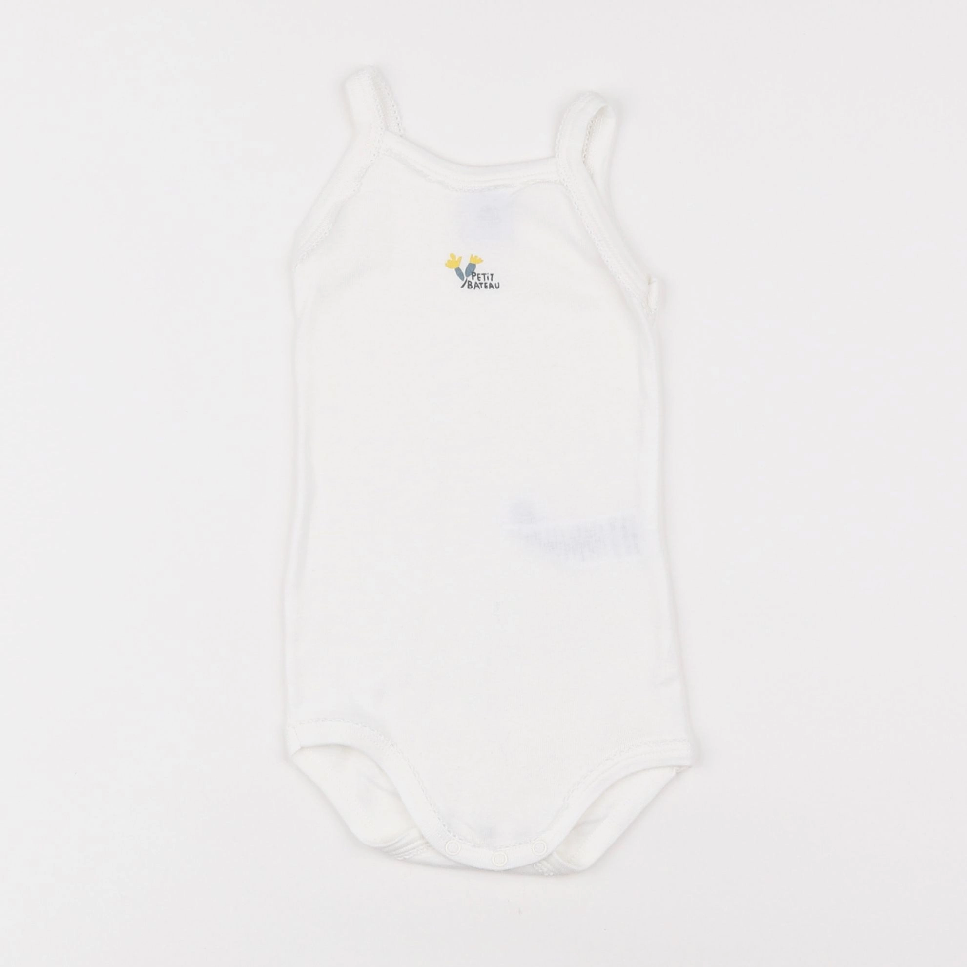 Petit Bateau - body blanc - 12 mois