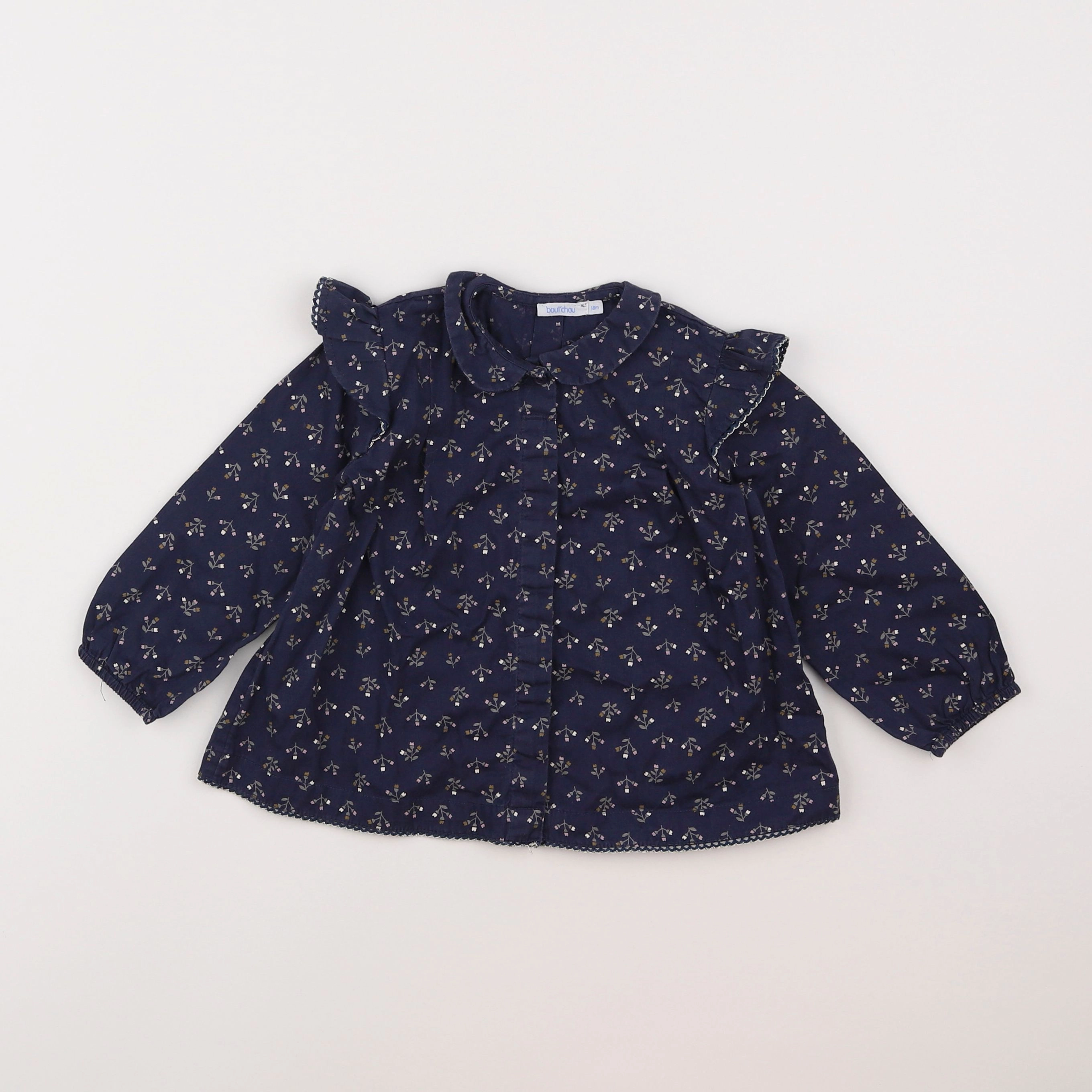 Boutchou - blouse bleu - 18 mois