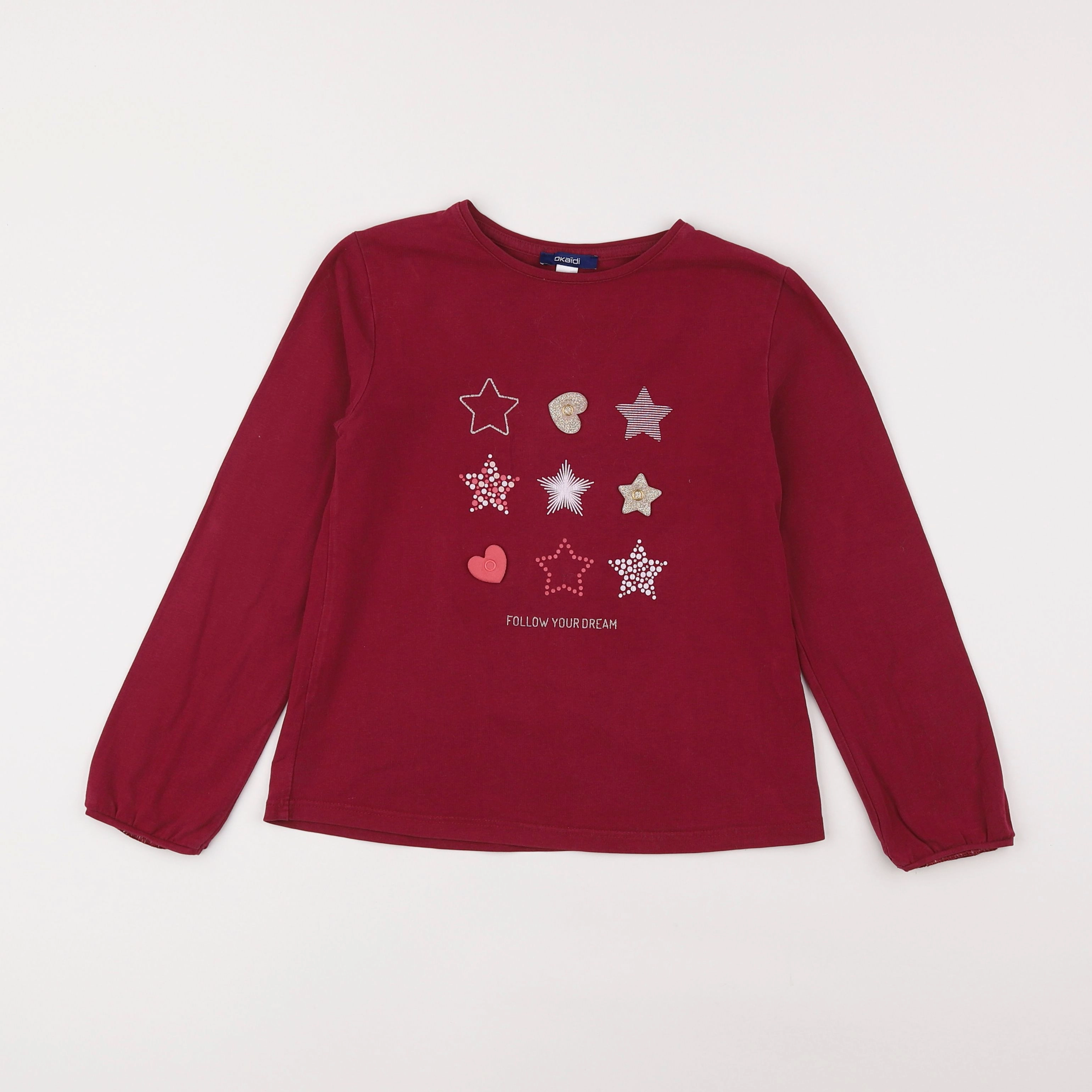 Okaidi - tee-shirt rouge - 8 ans