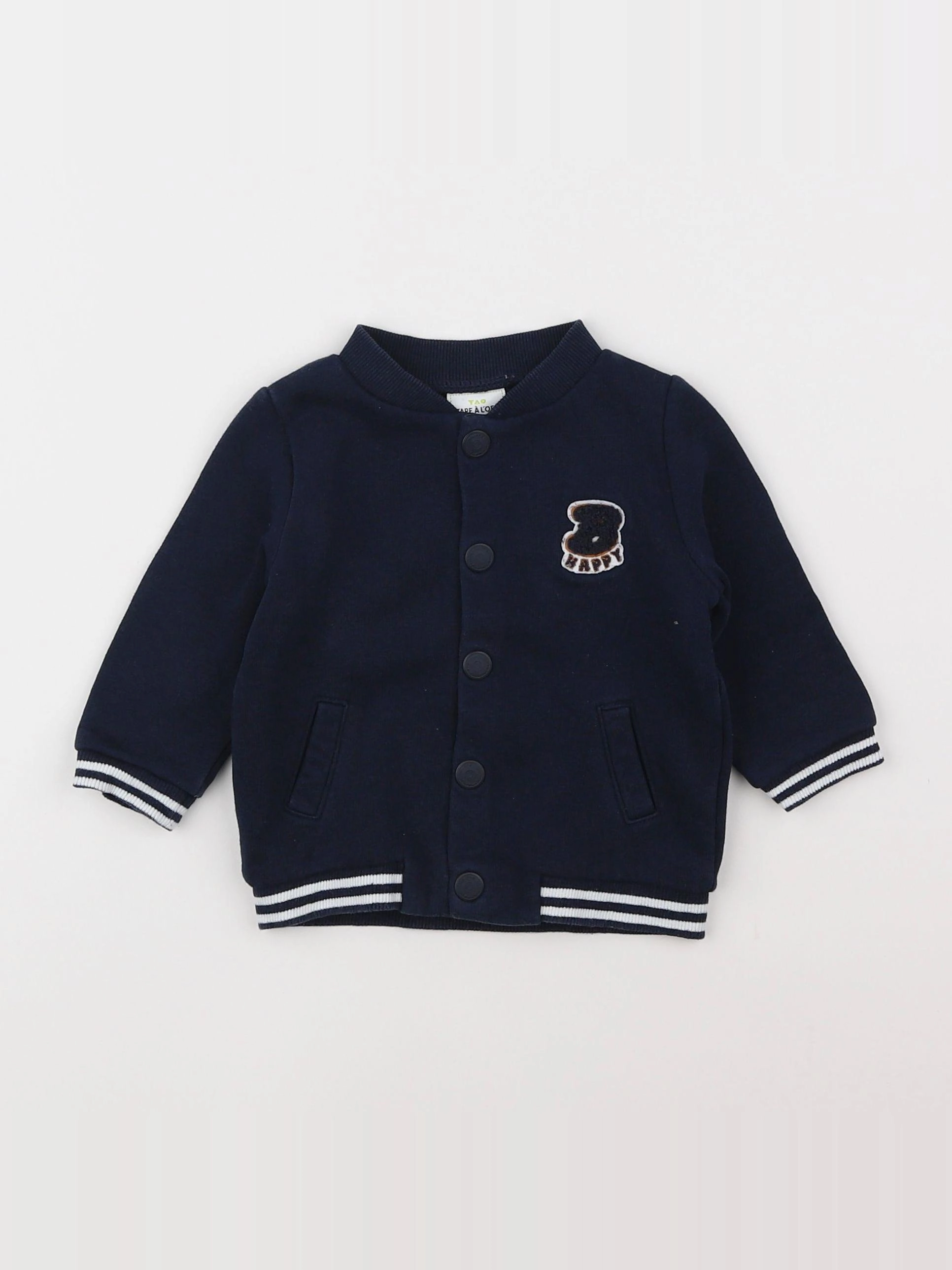 Tape à l'oeil - sweat bleu - 6 mois