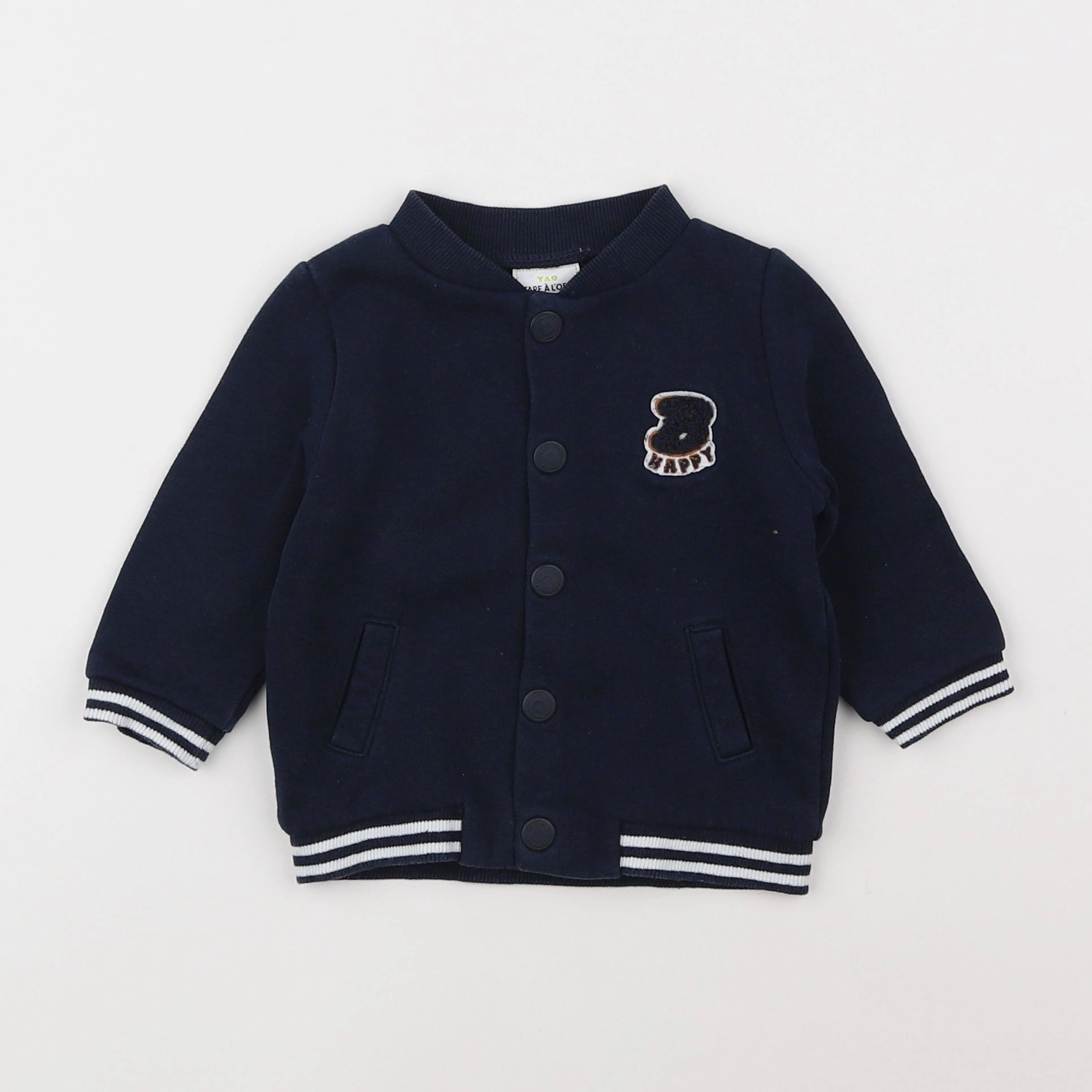 Tape à l'oeil - sweat bleu - 6 mois