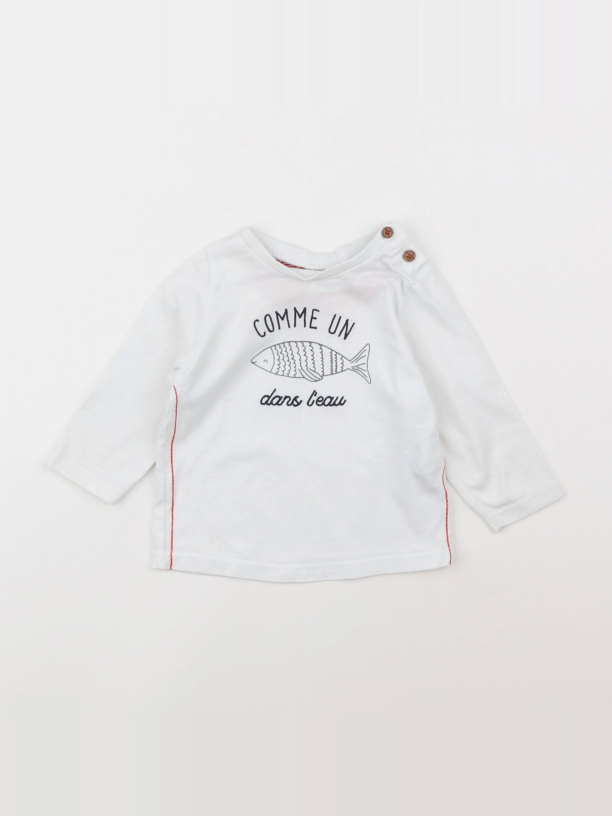 Tape à l'oeil - tee-shirt blanc - 6 mois